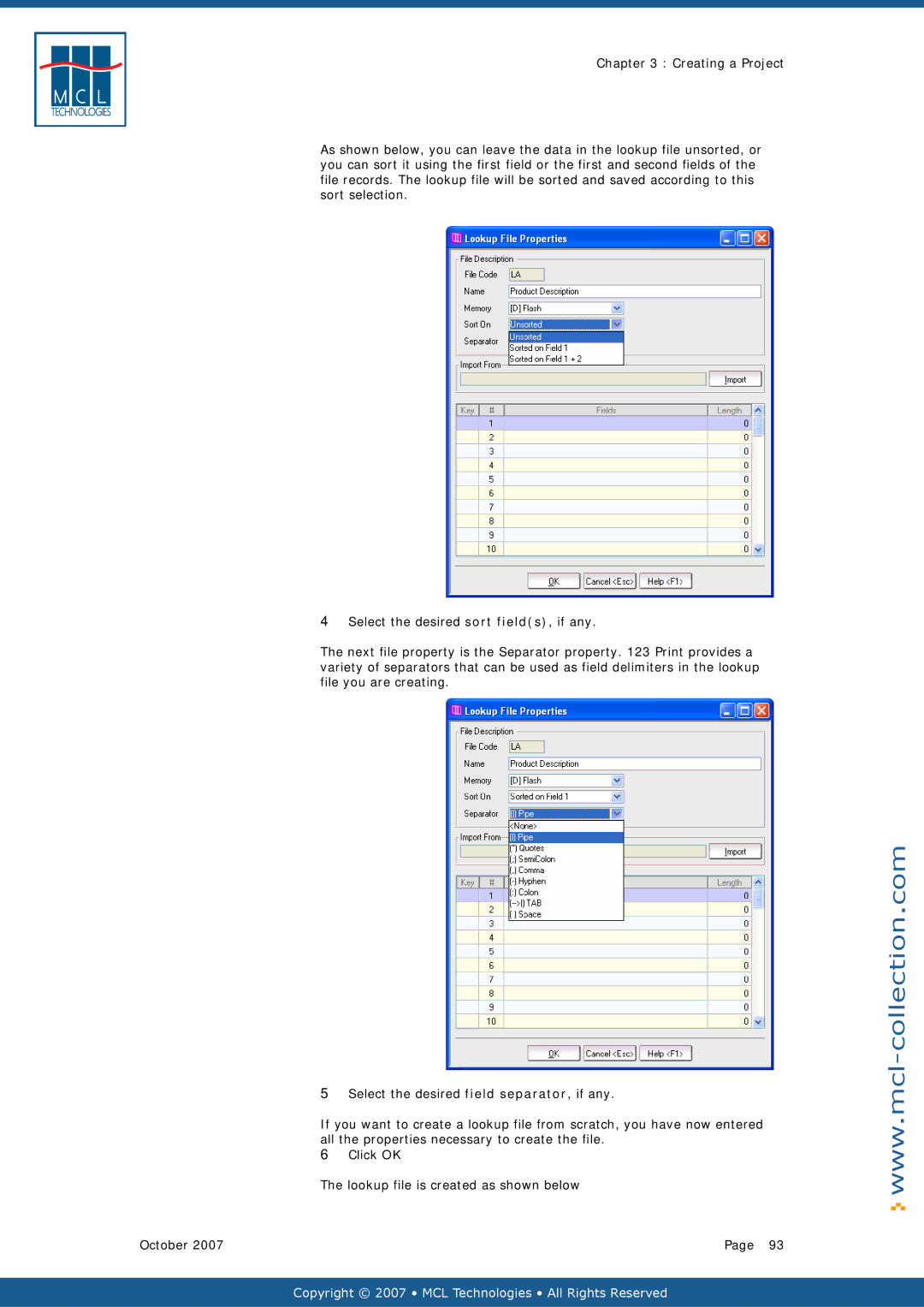 Datamax v1.1x user manual Copyright 2007 MCL Technologies All Rights Reserved 