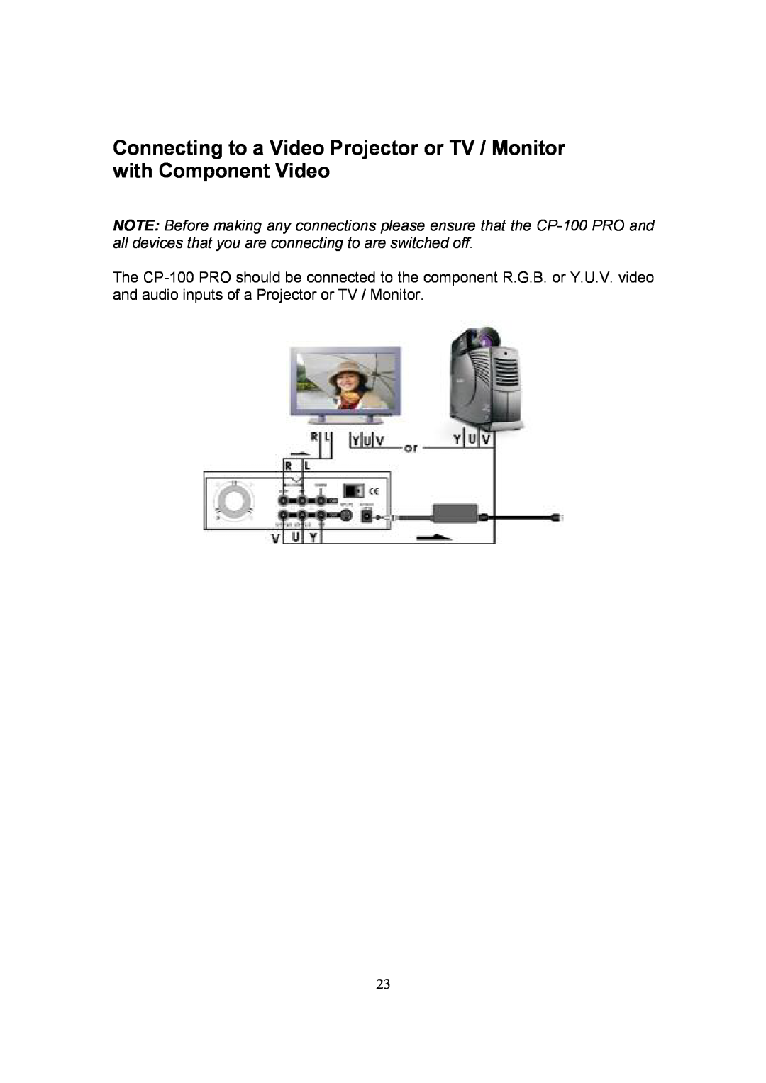 Datavideo CP-100 PRO instruction manual 