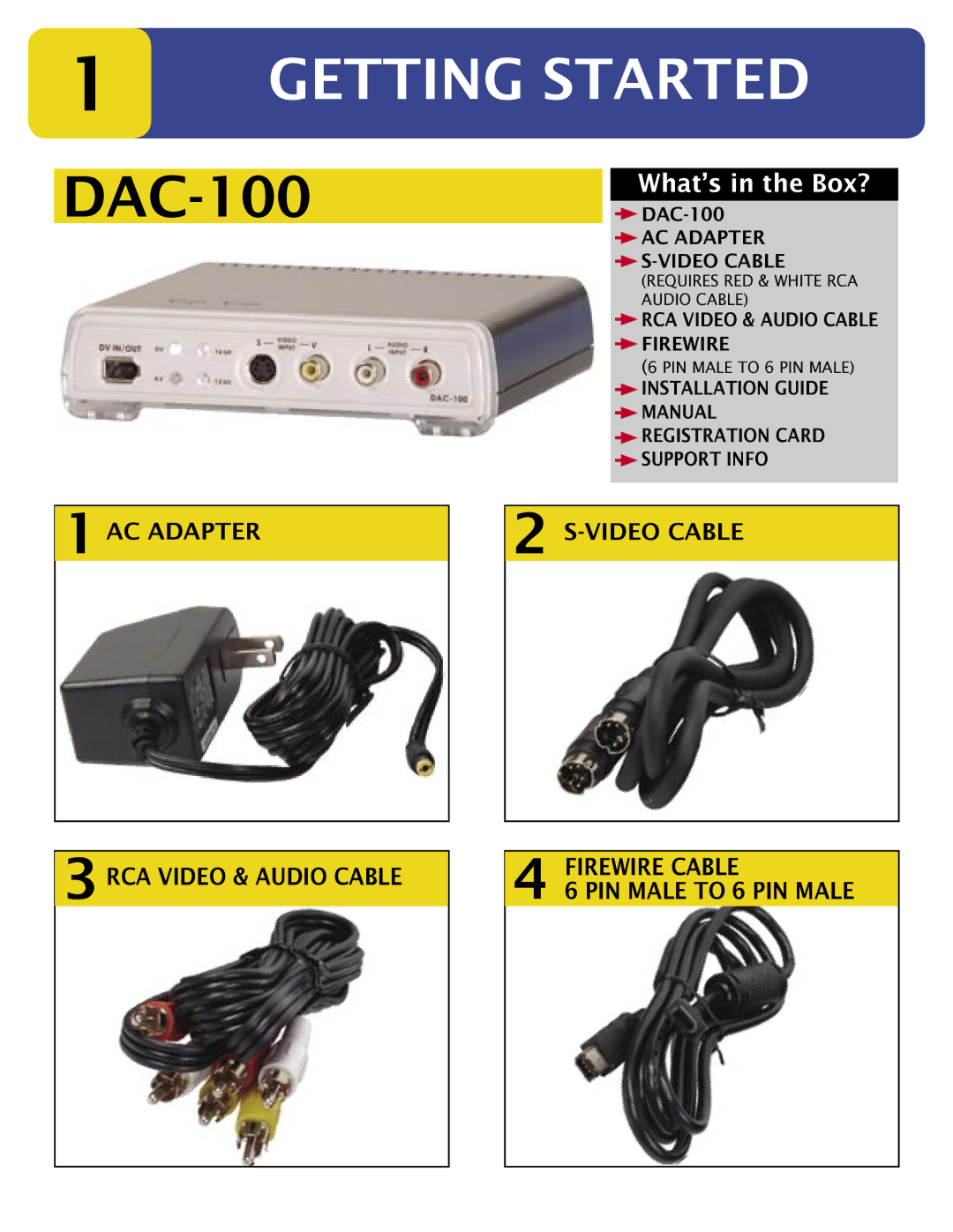 Datavideo DAC-100 manual 