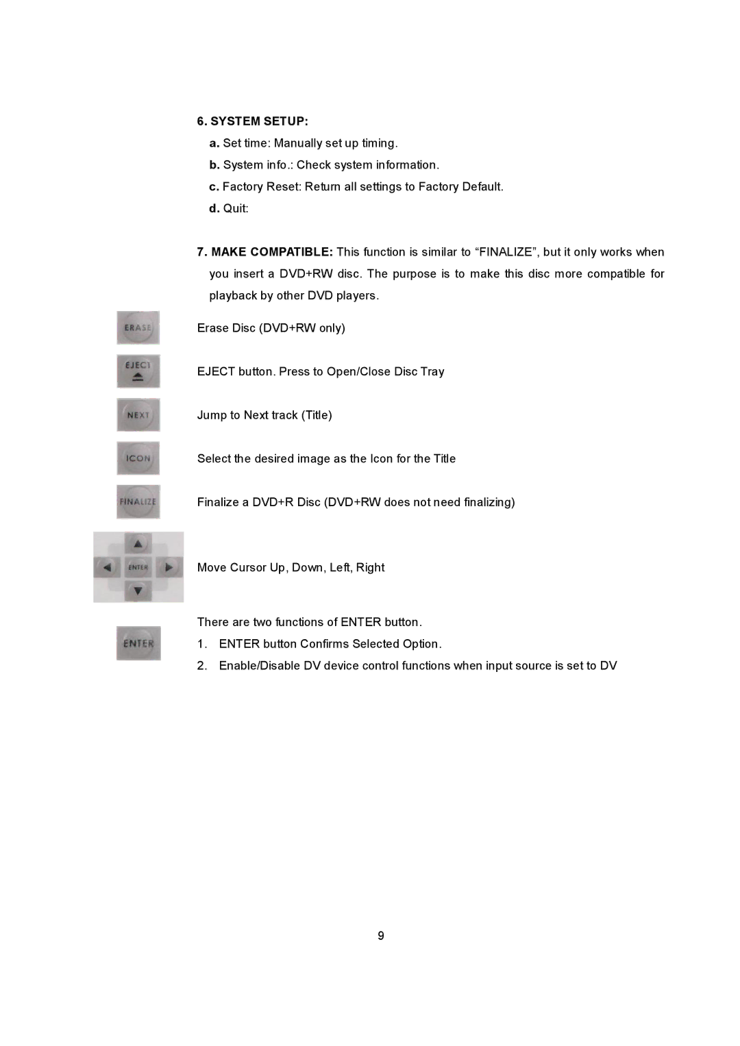 Datavideo MP6000MD manual System Setup 