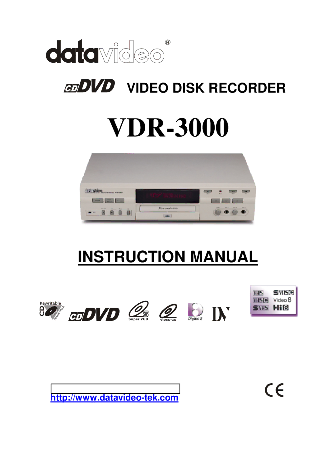 Datavideo VDR-3000 instruction manual 