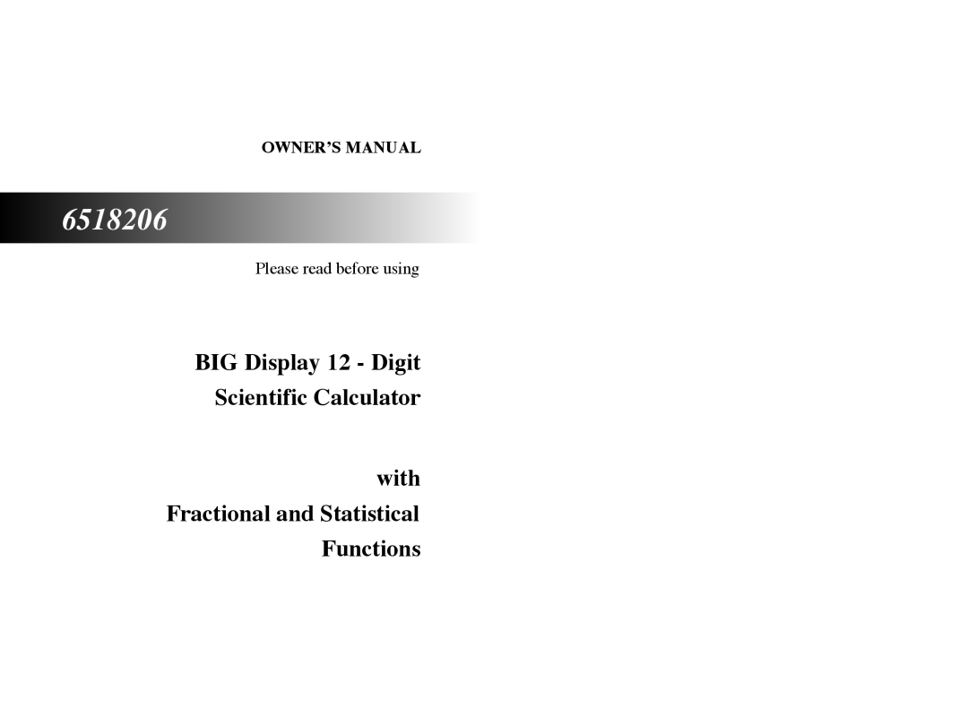 Datexx 6518206 owner manual 