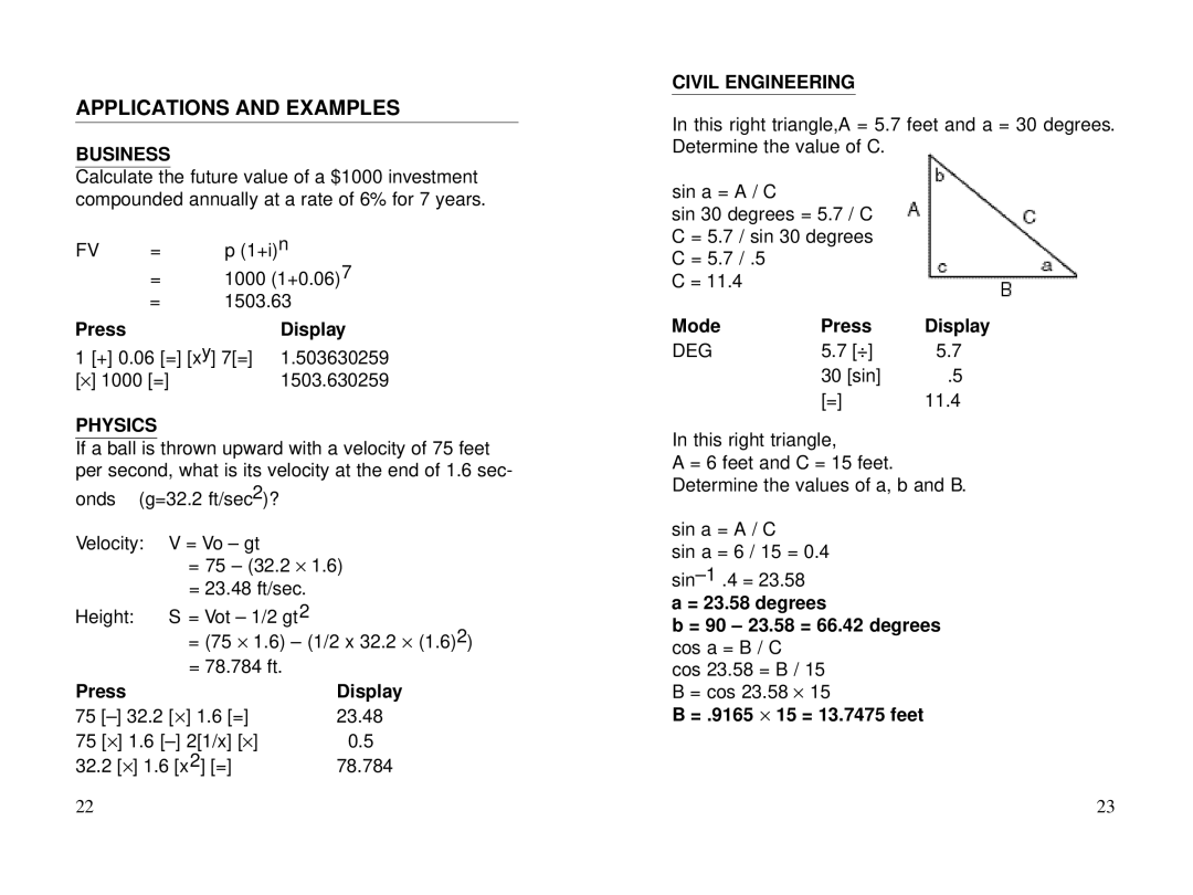 Datexx 6518206 owner manual Applications and Examples, Business 