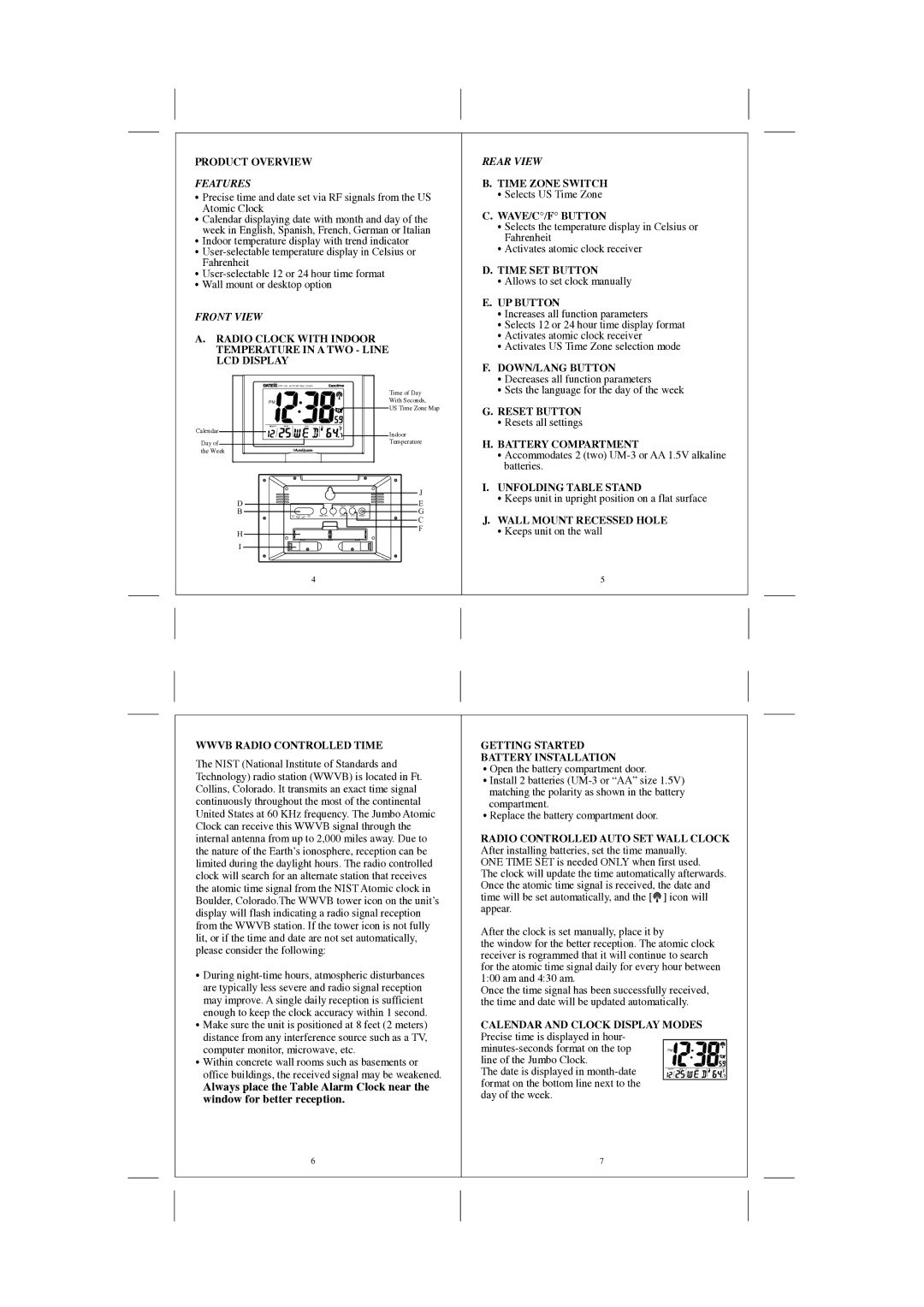 Datexx DRC-700 user manual Features, Front View, Rear View 