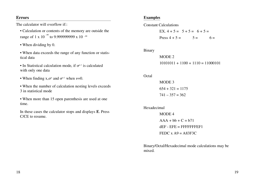 Datexx DS-700-30Xa owner manual Errors 