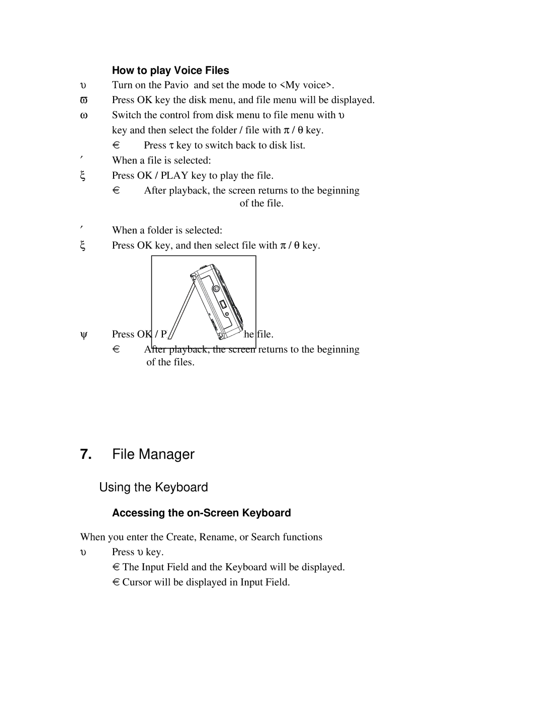 Datexx PVR30T manual File Manager, Using the Keyboard, Accessing the on-Screen Keyboard 