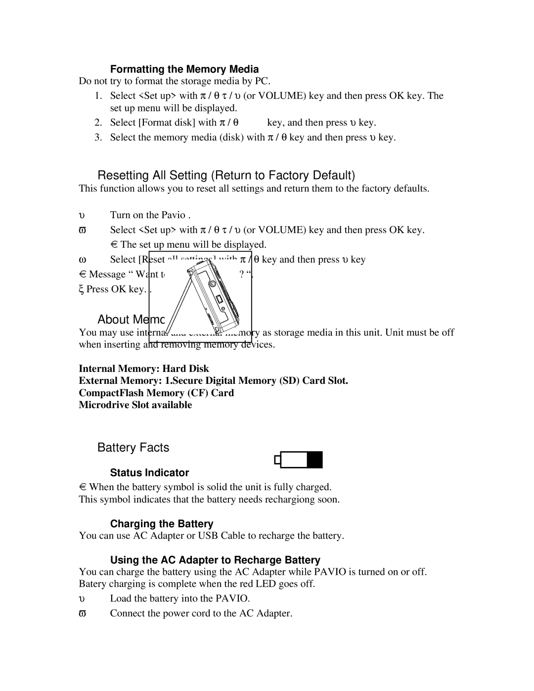 Datexx PVR30T manual Resetting All Setting Return to Factory Default, About Memory Cards, Battery Facts 