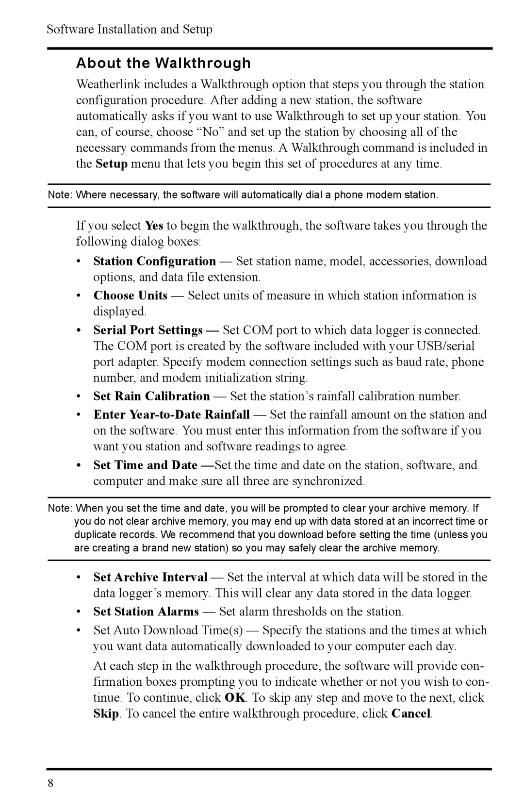 Davis Instruments 7855 manual About the Walkthrough 