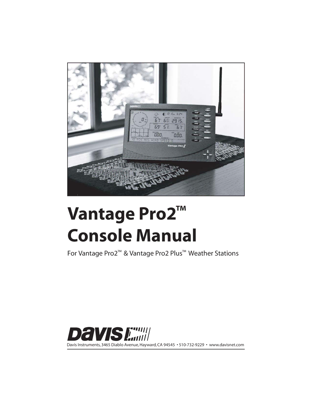 Davis Instruments manual Vantage Pro2 Console Manual 