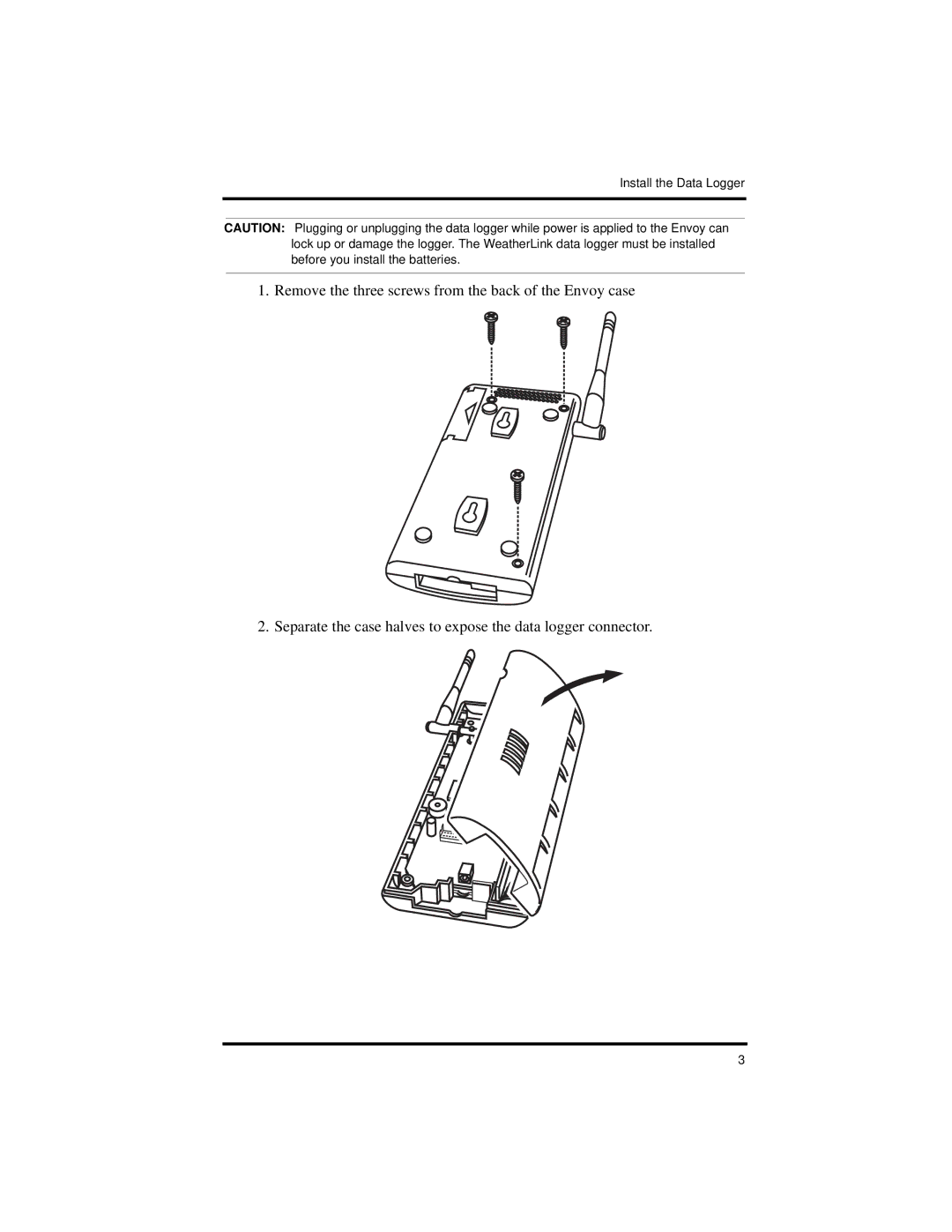 DAVIS Vantage Pro2 manual Install the Data Logger 