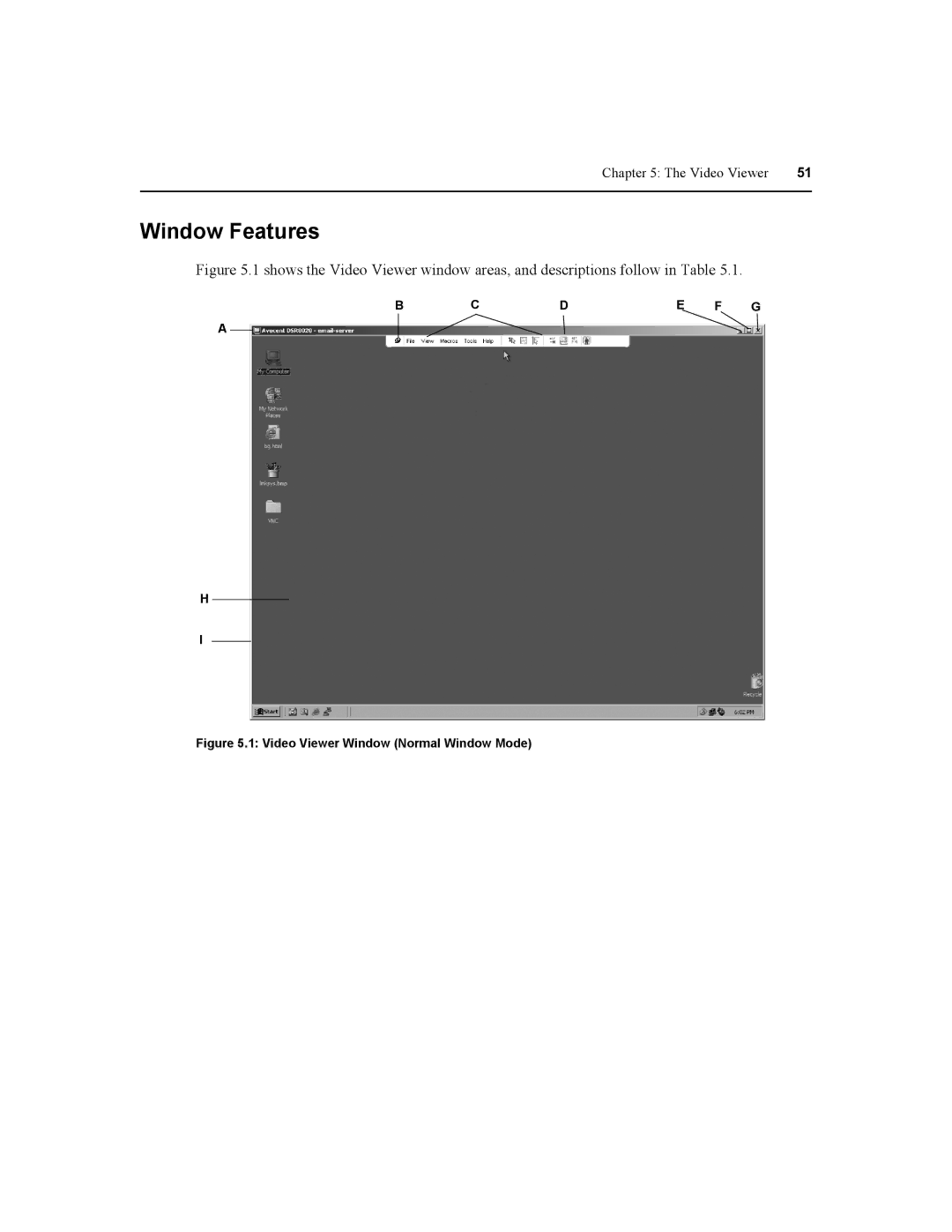 Daxten DSR1020, DSR2020, DSR4020, DSR8020 manual Window Features, CDE F G a 