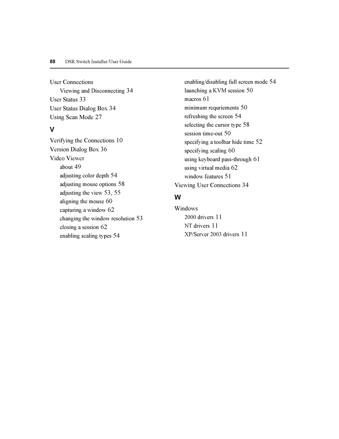 Daxten DSR2020, DSR4020, DSR8020, DSR1020 manual User Connections 