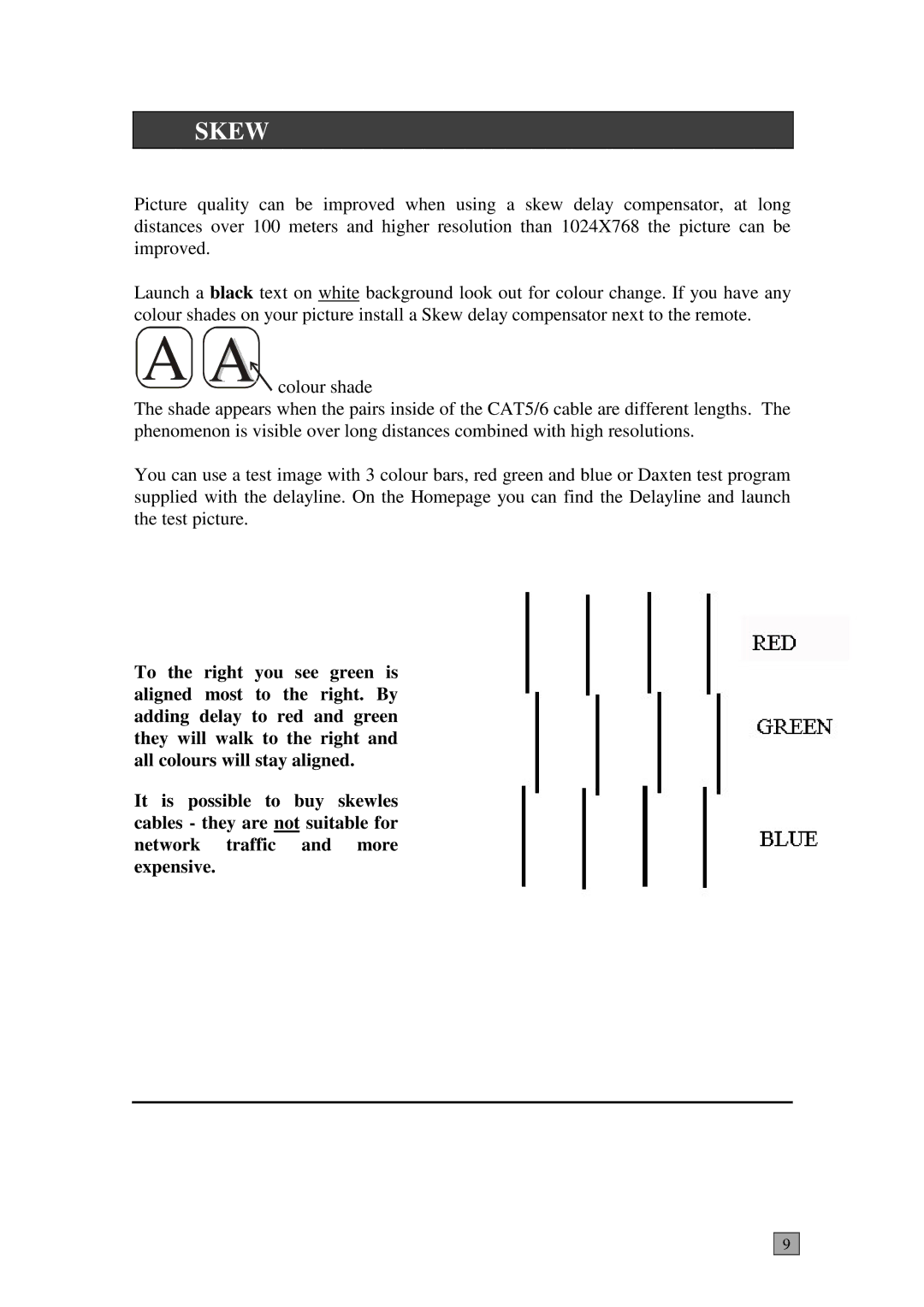 Daxten Voyager 300 manual Skew 