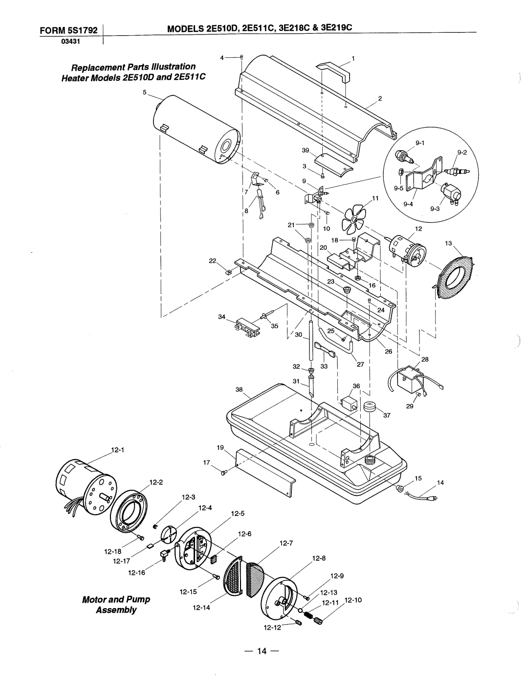 Dayton 2E511C manual 