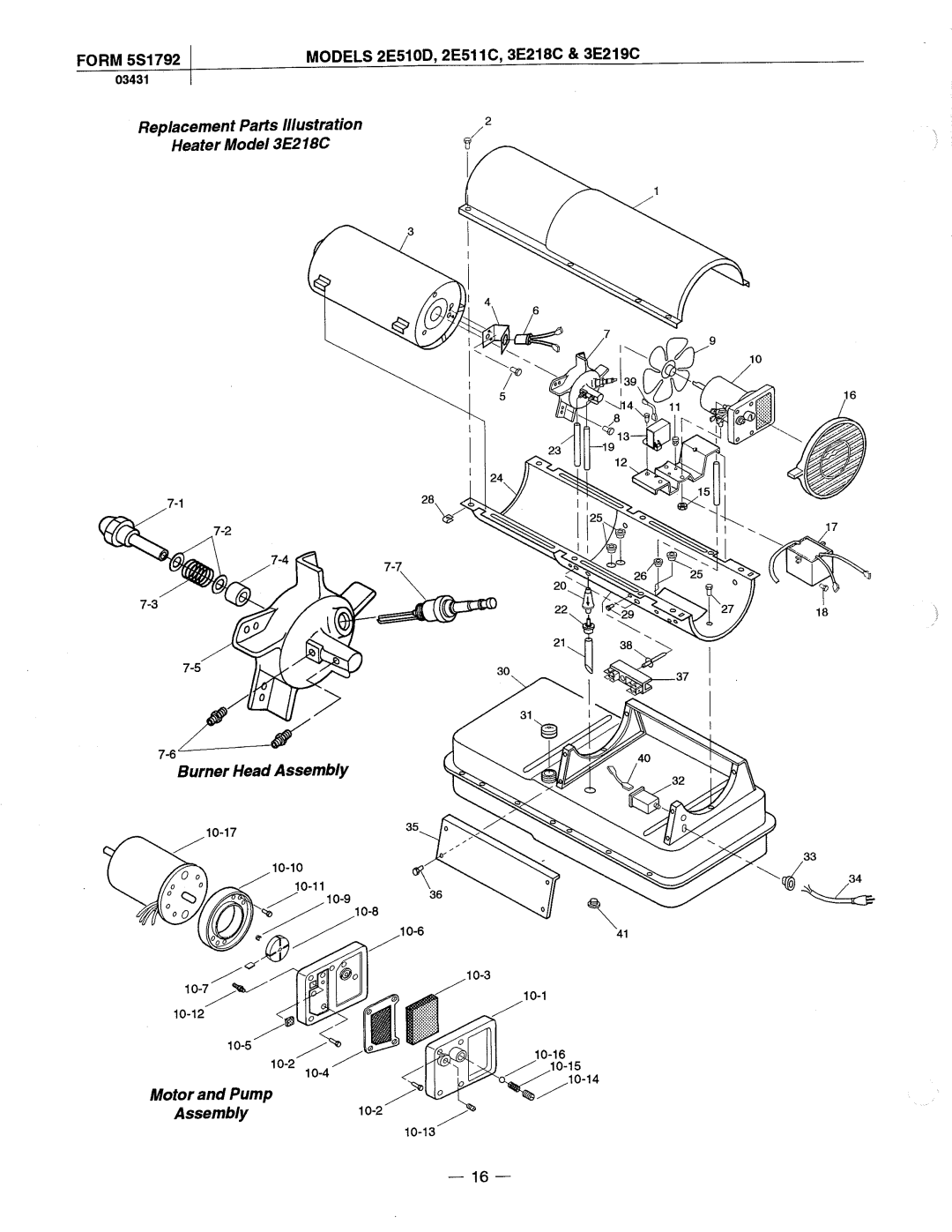 Dayton 2E511C manual 