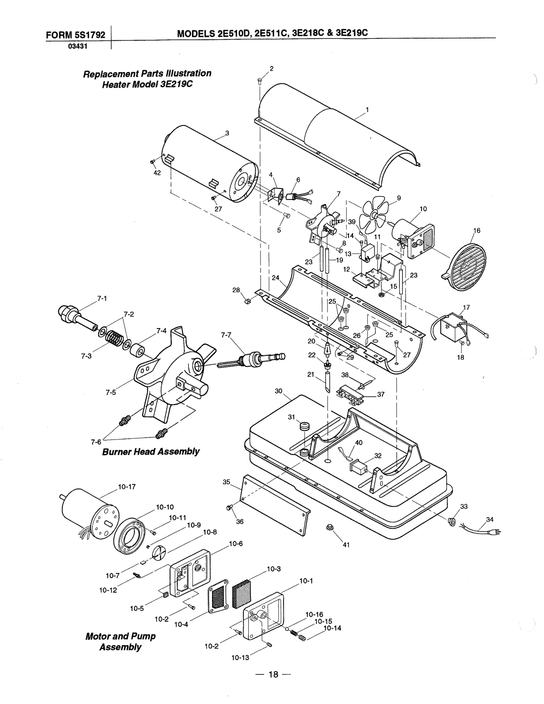 Dayton 2E511C manual 