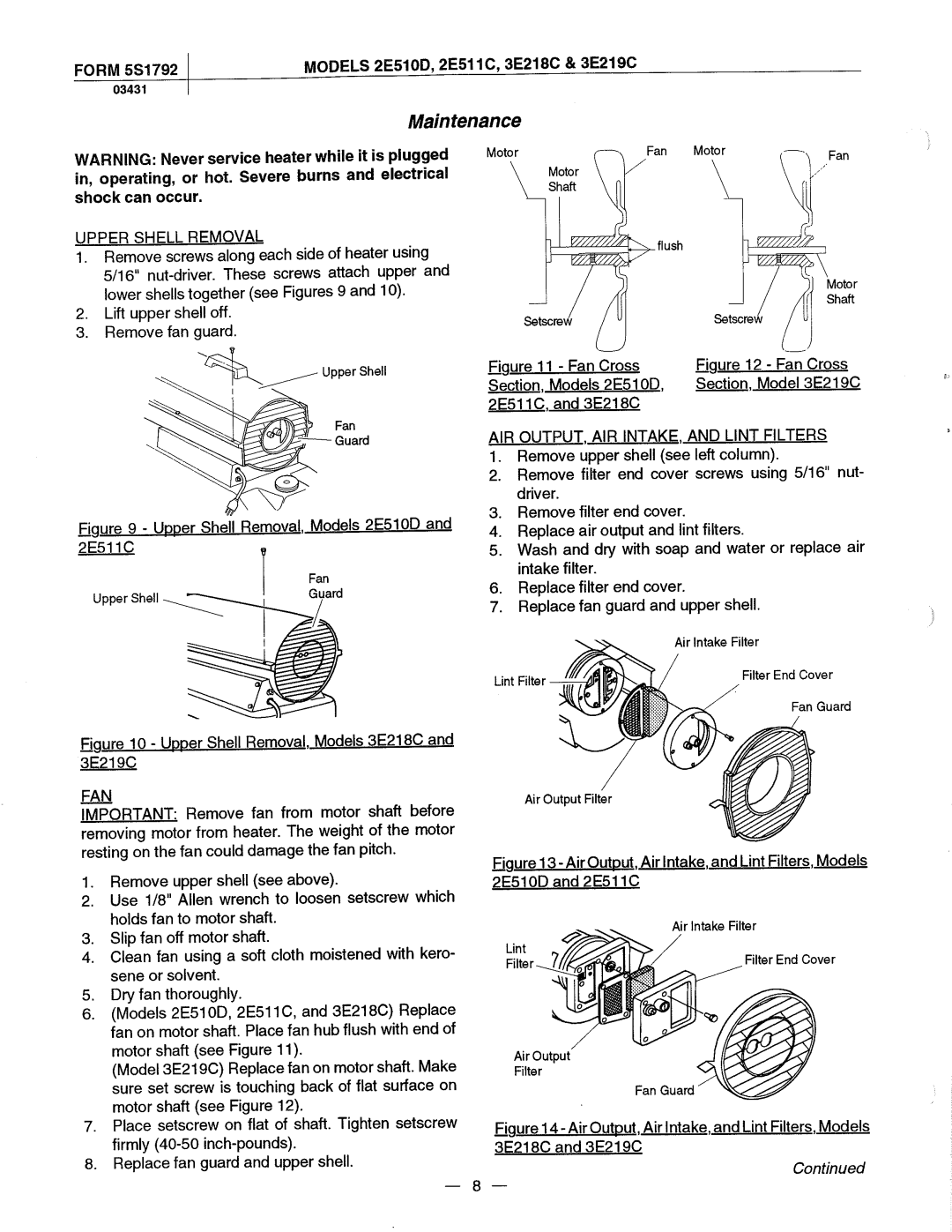 Dayton 2E511C manual 