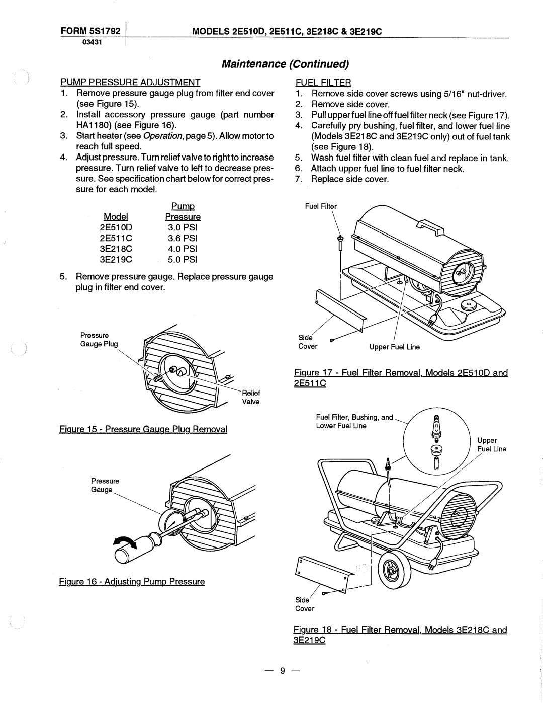 Dayton 2E511C manual 