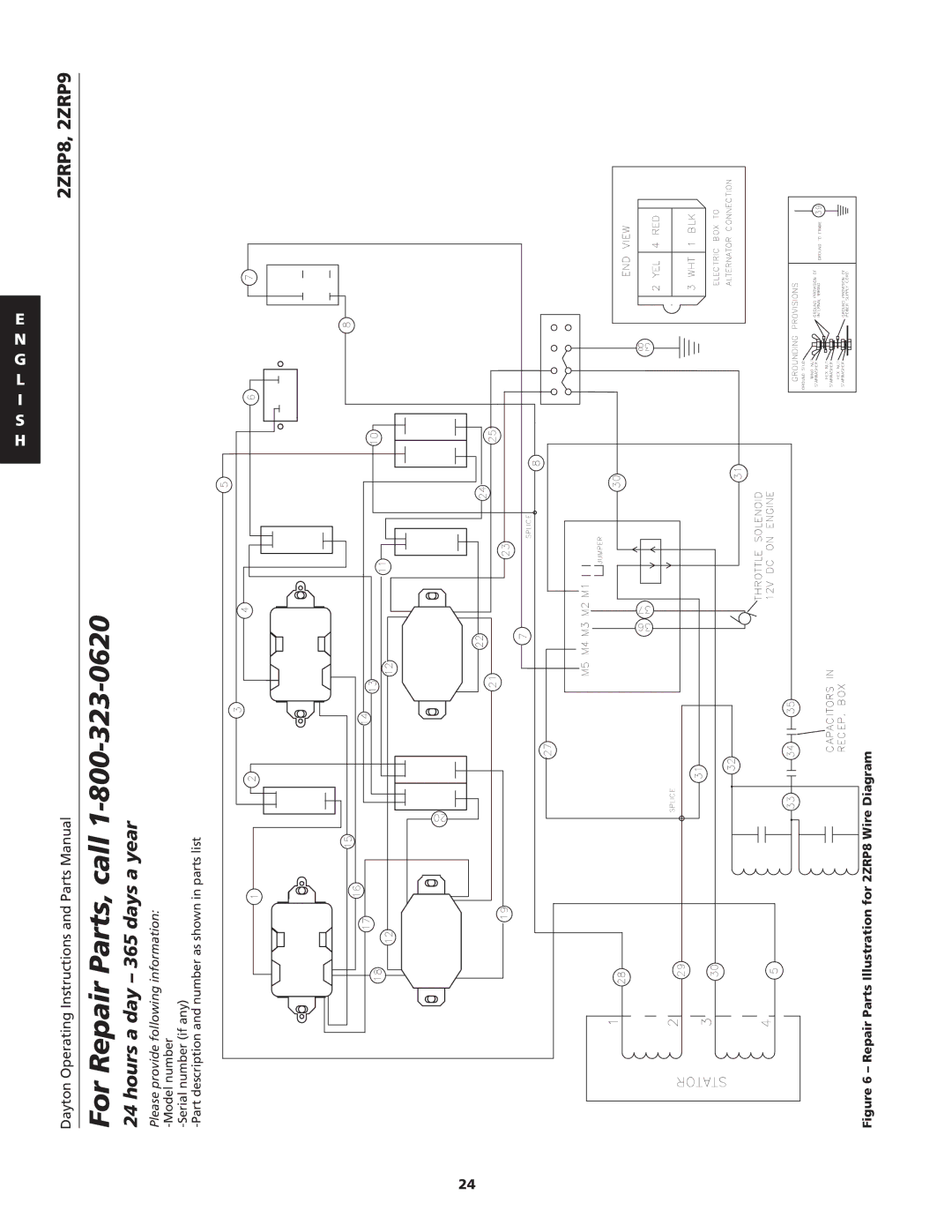 Dayton 2ZRP9, 2ZRP8 specifications G L I S H 