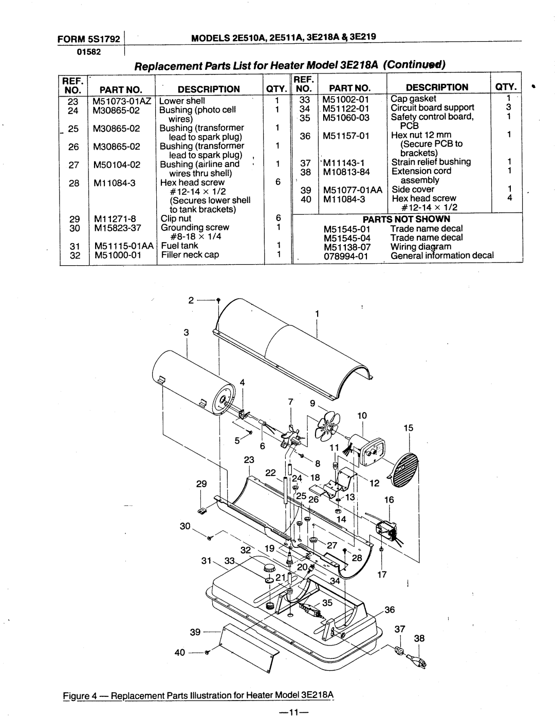 Dayton 2E510A, 3E218A, 3.00E+219, 2E511A manual 