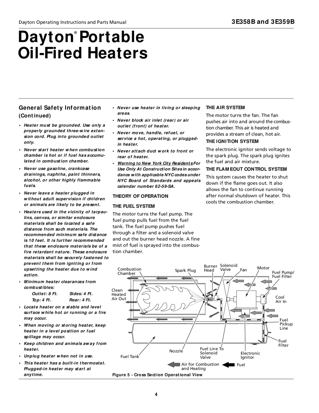 Dayton 3E359B, 3E358B specifications General Safety Information 