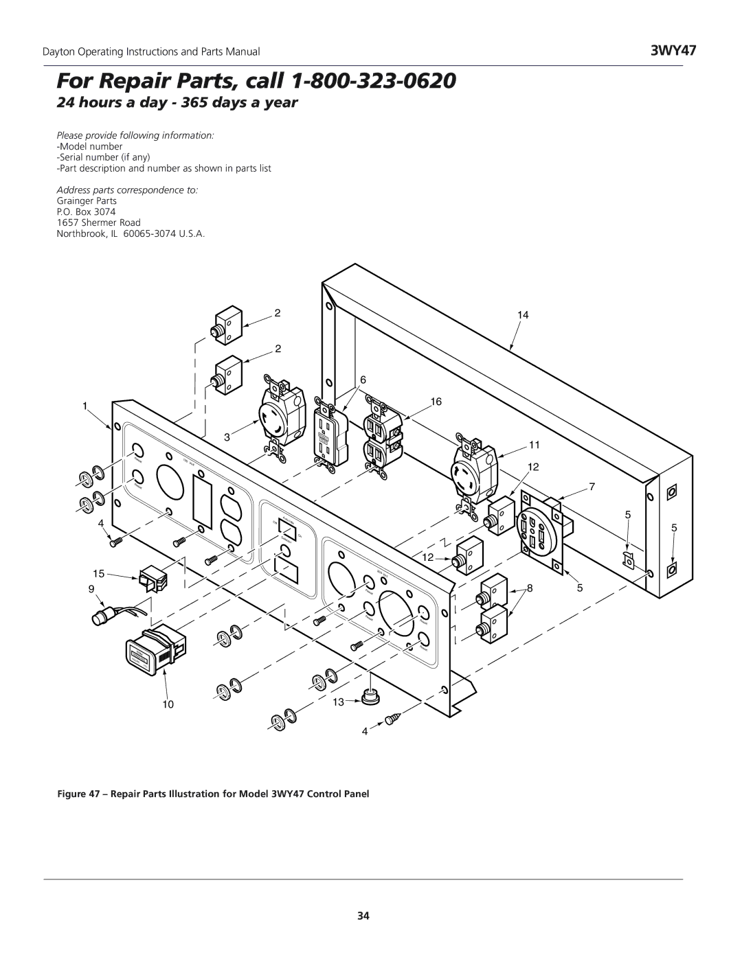 Dayton 3WY46, 3WY47 installation instructions 1013 