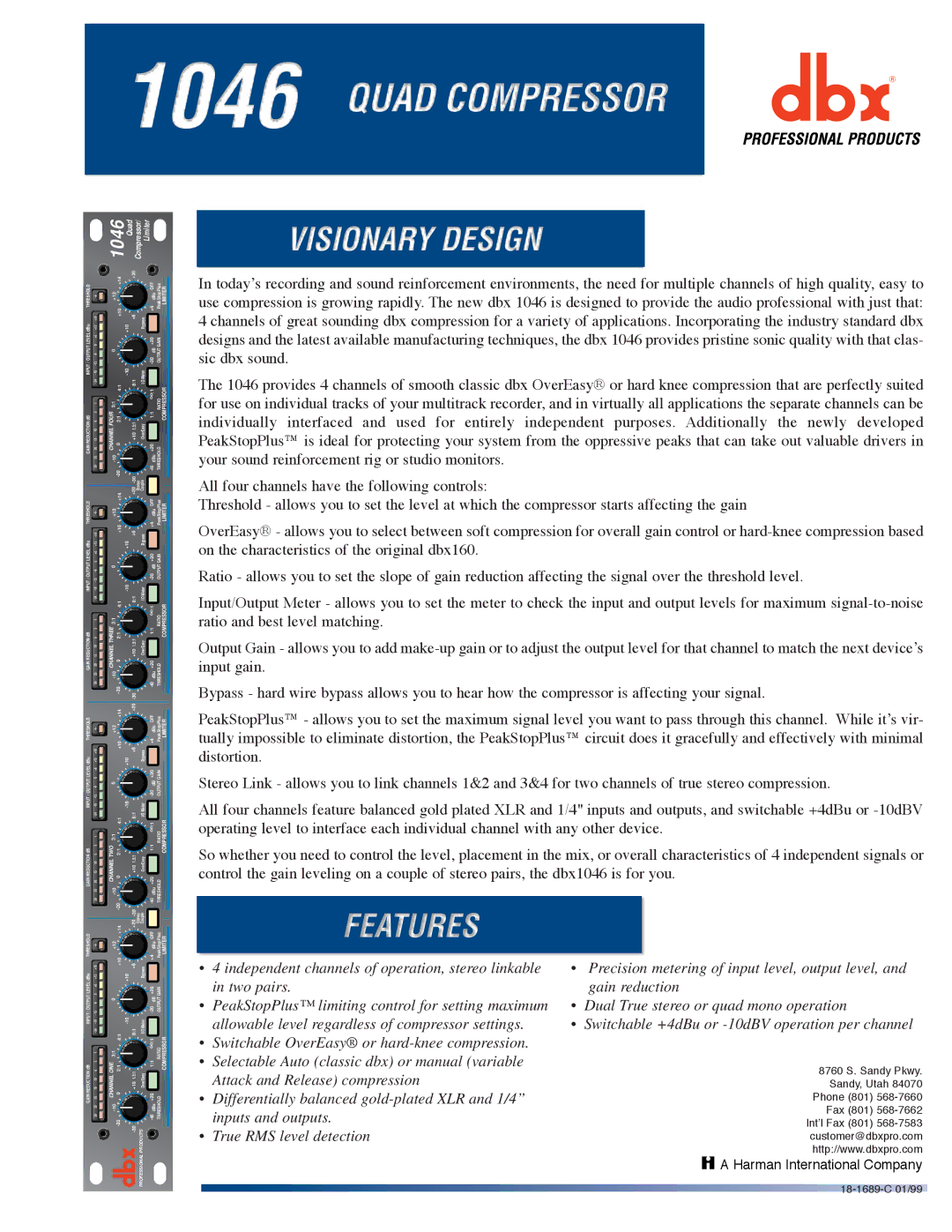 dbx Pro 1046 manual Harman International Company 