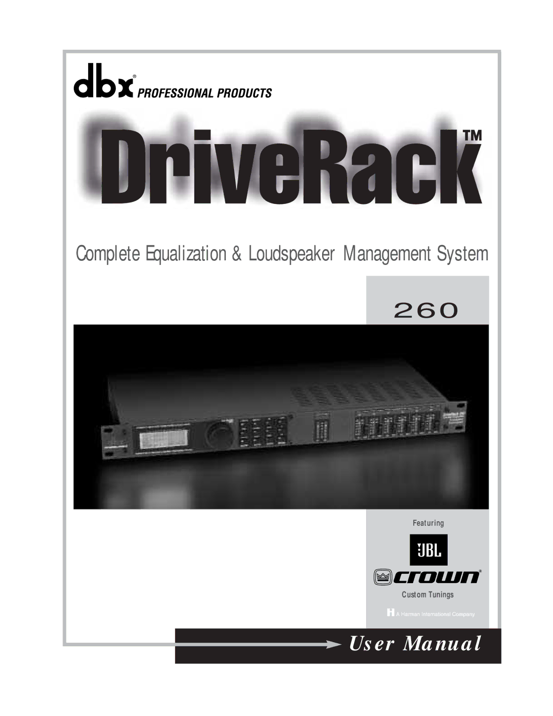 dbx Pro 260 user manual 