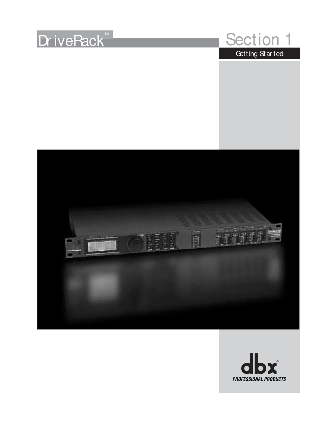 dbx Pro 260 user manual Section 