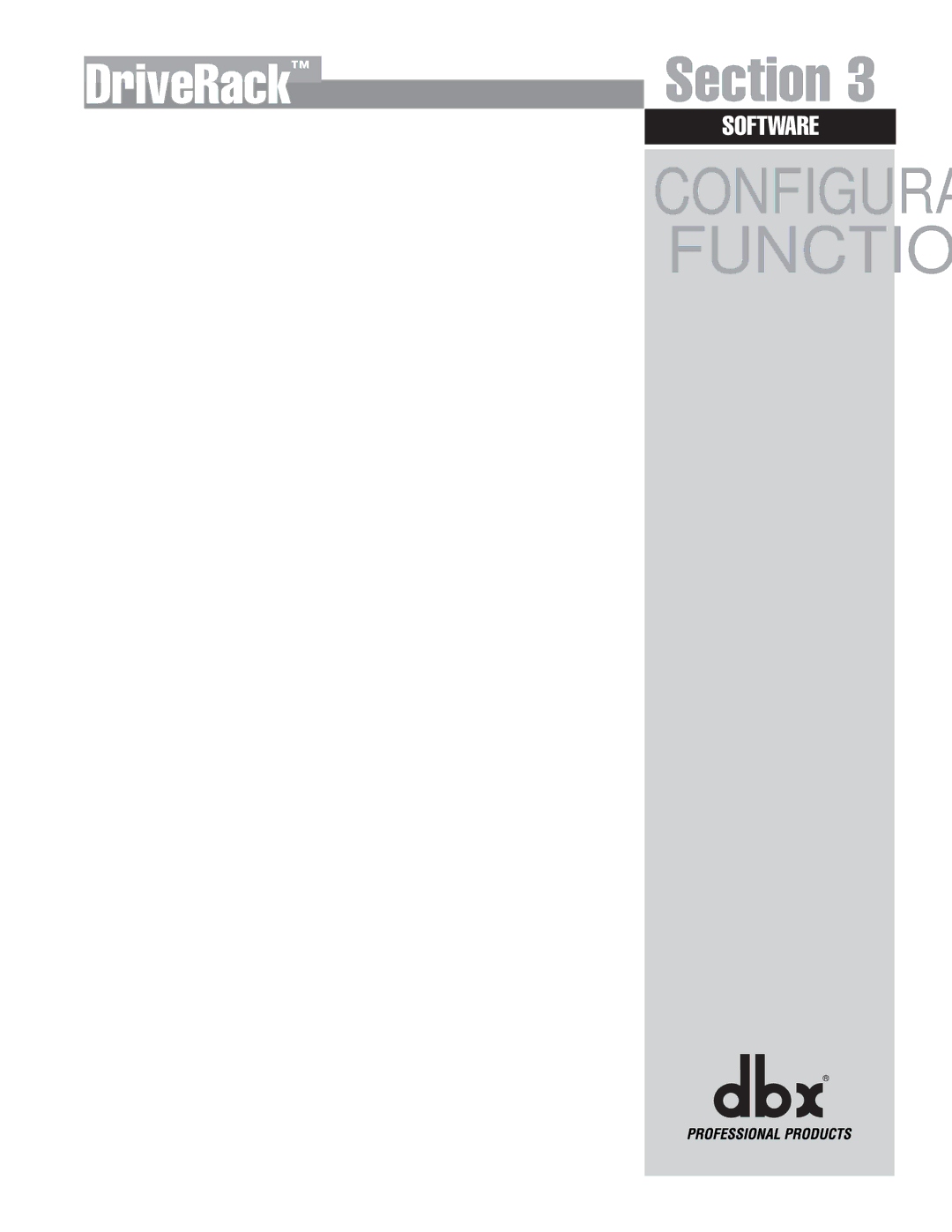 dbx Pro 480 user manual Configuration 