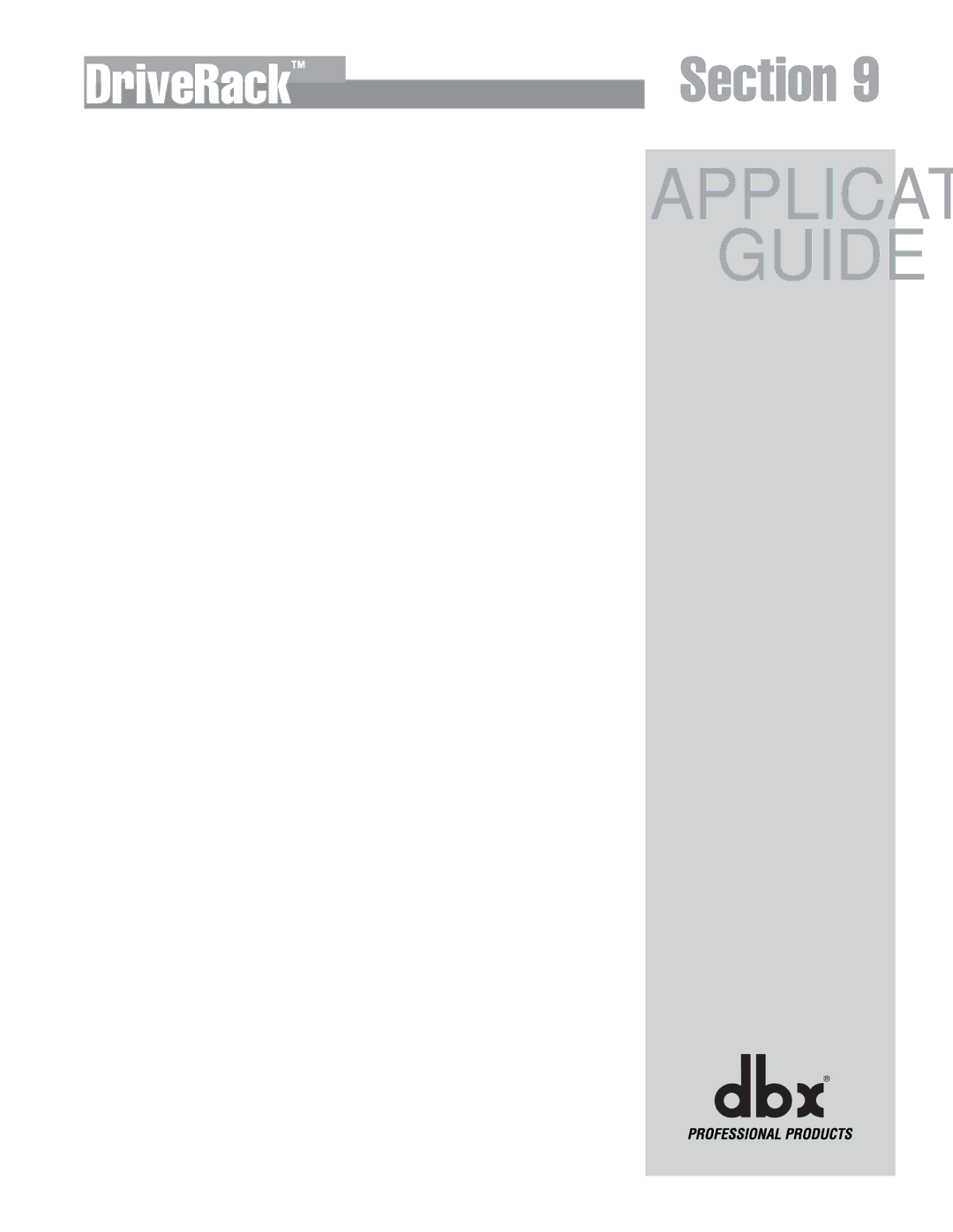 dbx Pro 480 user manual Guide 