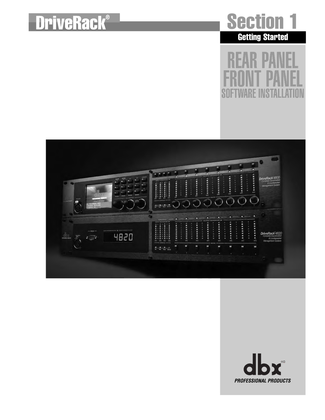 dbx Pro 4820, 4800 manual Section 