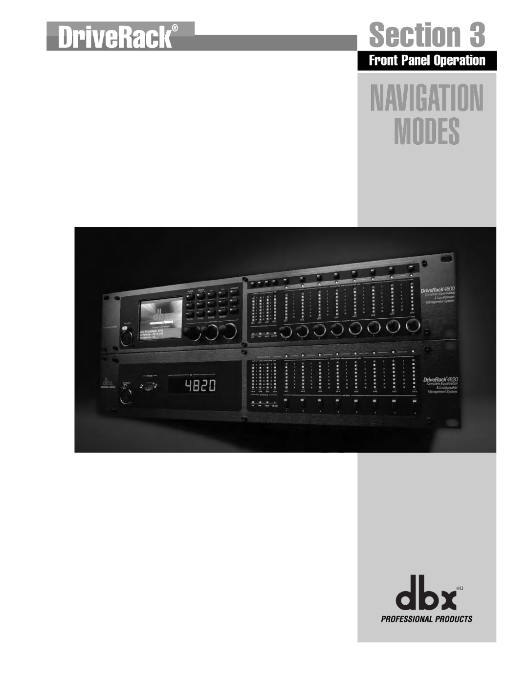 dbx Pro 4820, 4800 manual Navigation 