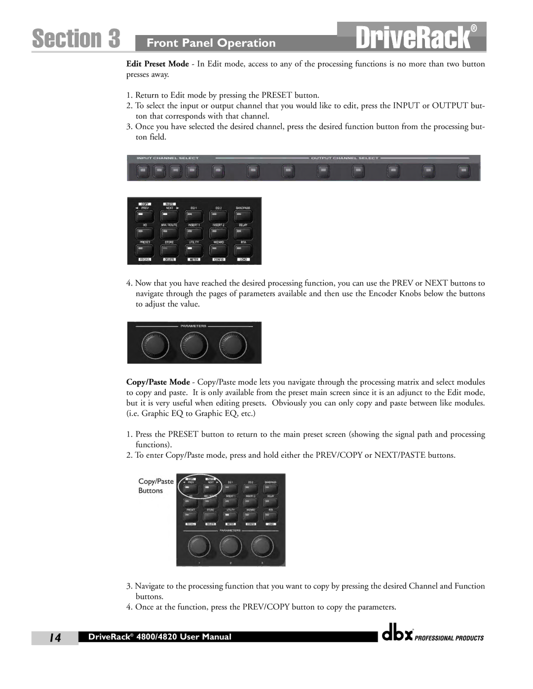 dbx Pro 4800, 4820 manual DriveRack 