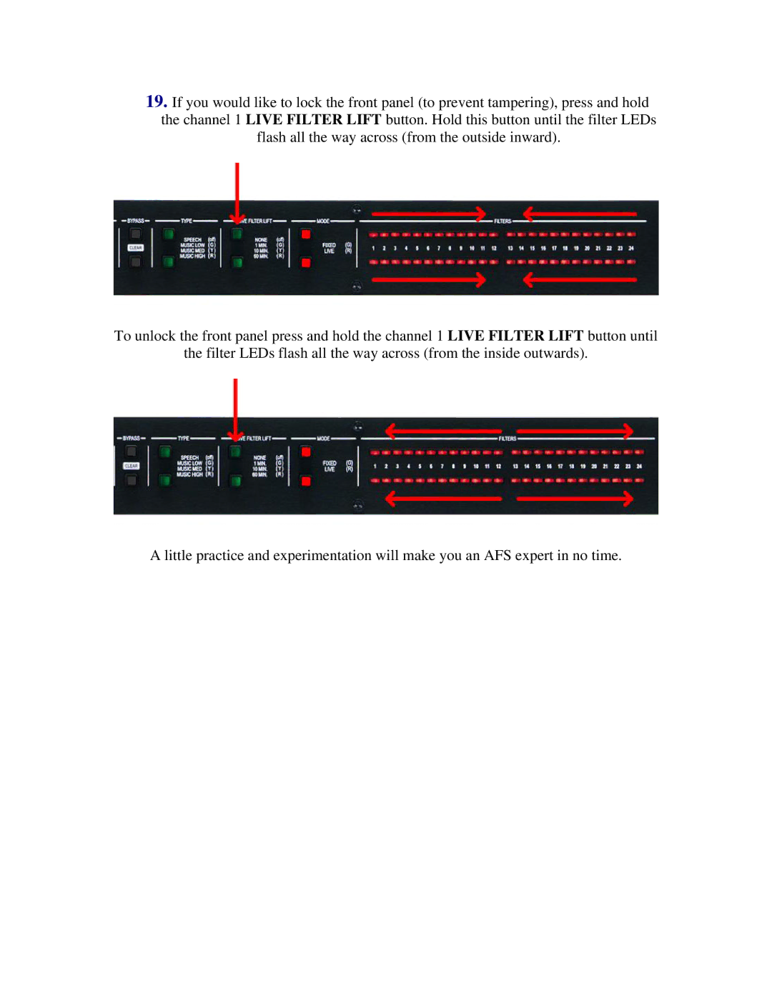 dbx Pro AFS224 quick start 