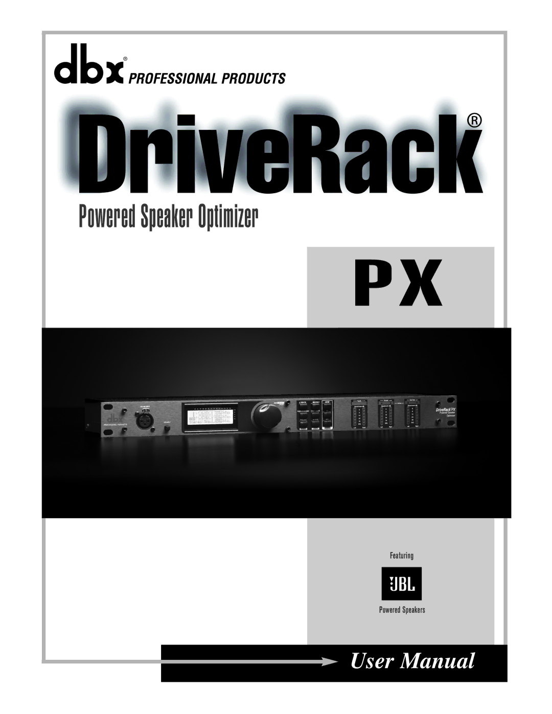 dbx Pro PX user manual Powered Speaker Optimizer 