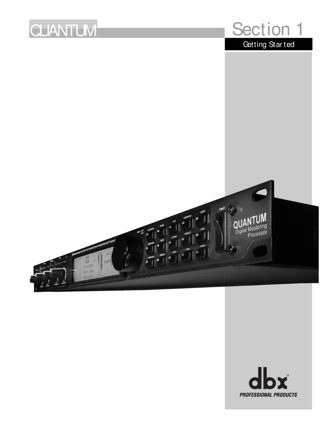 dbx Pro QUANTUM user manual Section 