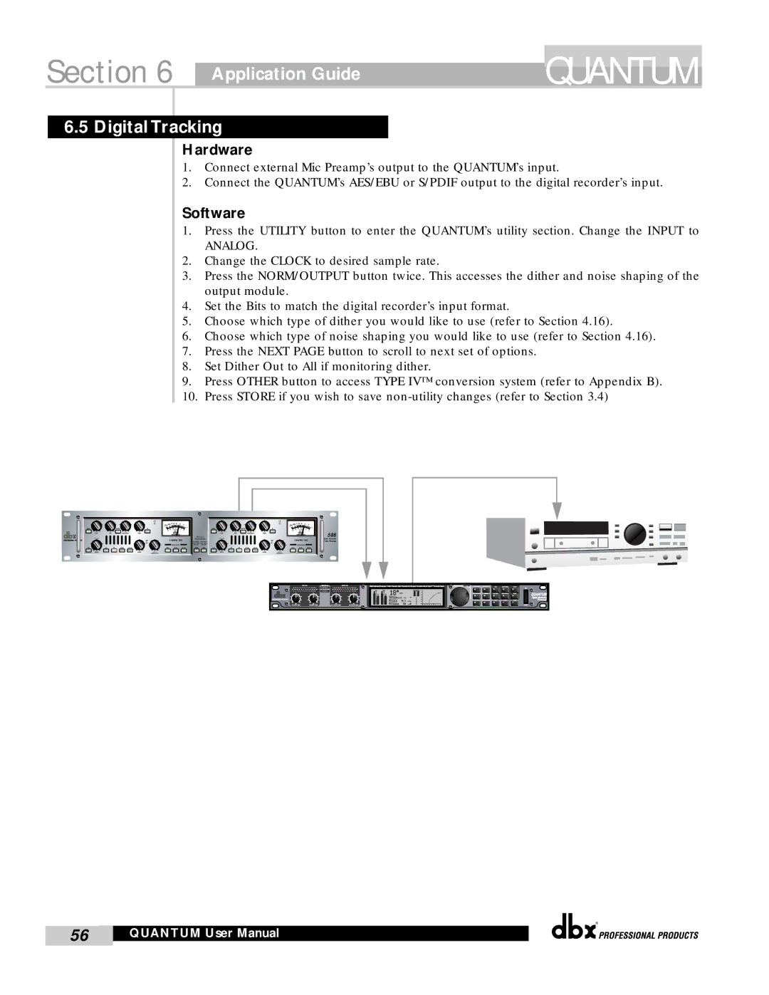 dbx Pro QUANTUM user manual Digital Tracking 