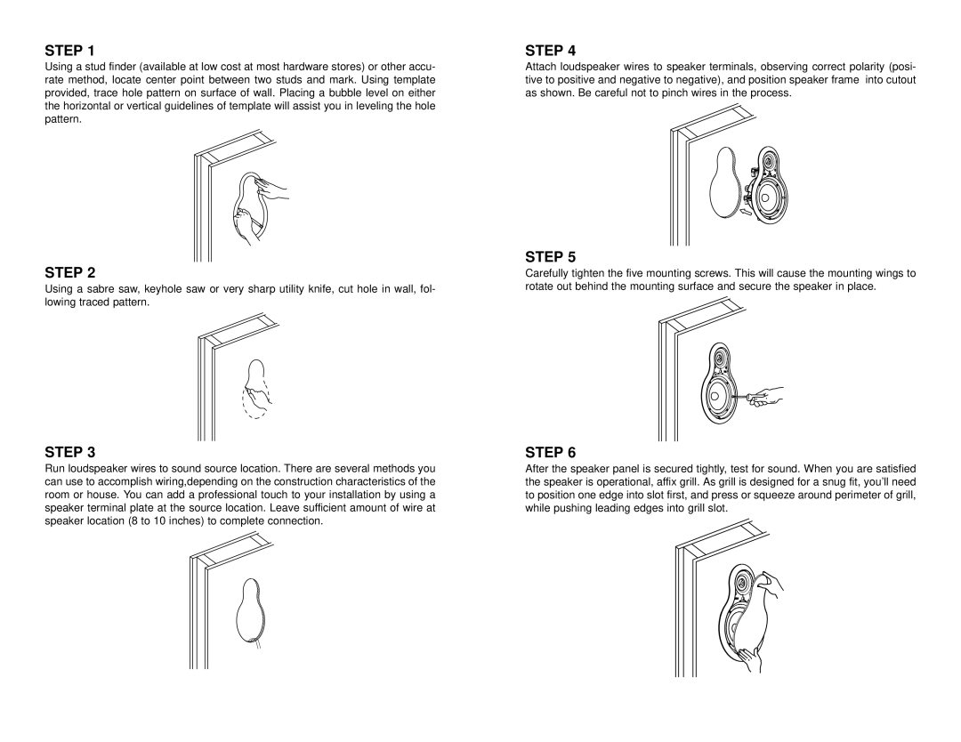 DCM Speakers DCM TF625 owner manual Step 