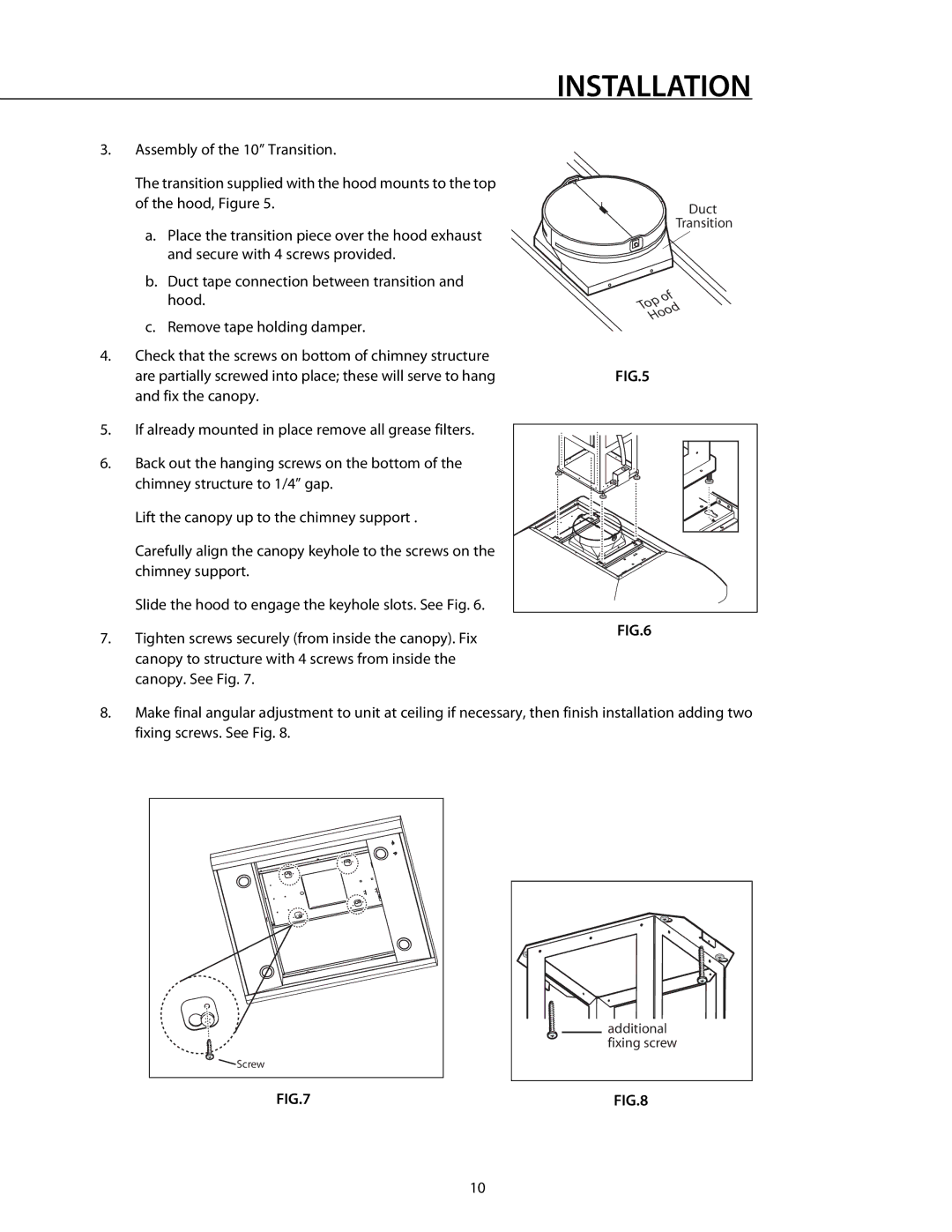 DCS 221712 manual Installation 