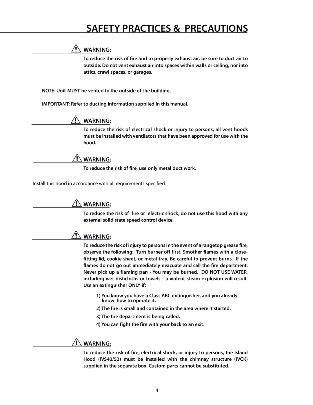 DCS 221712 manual Safety Practices & Precautions 