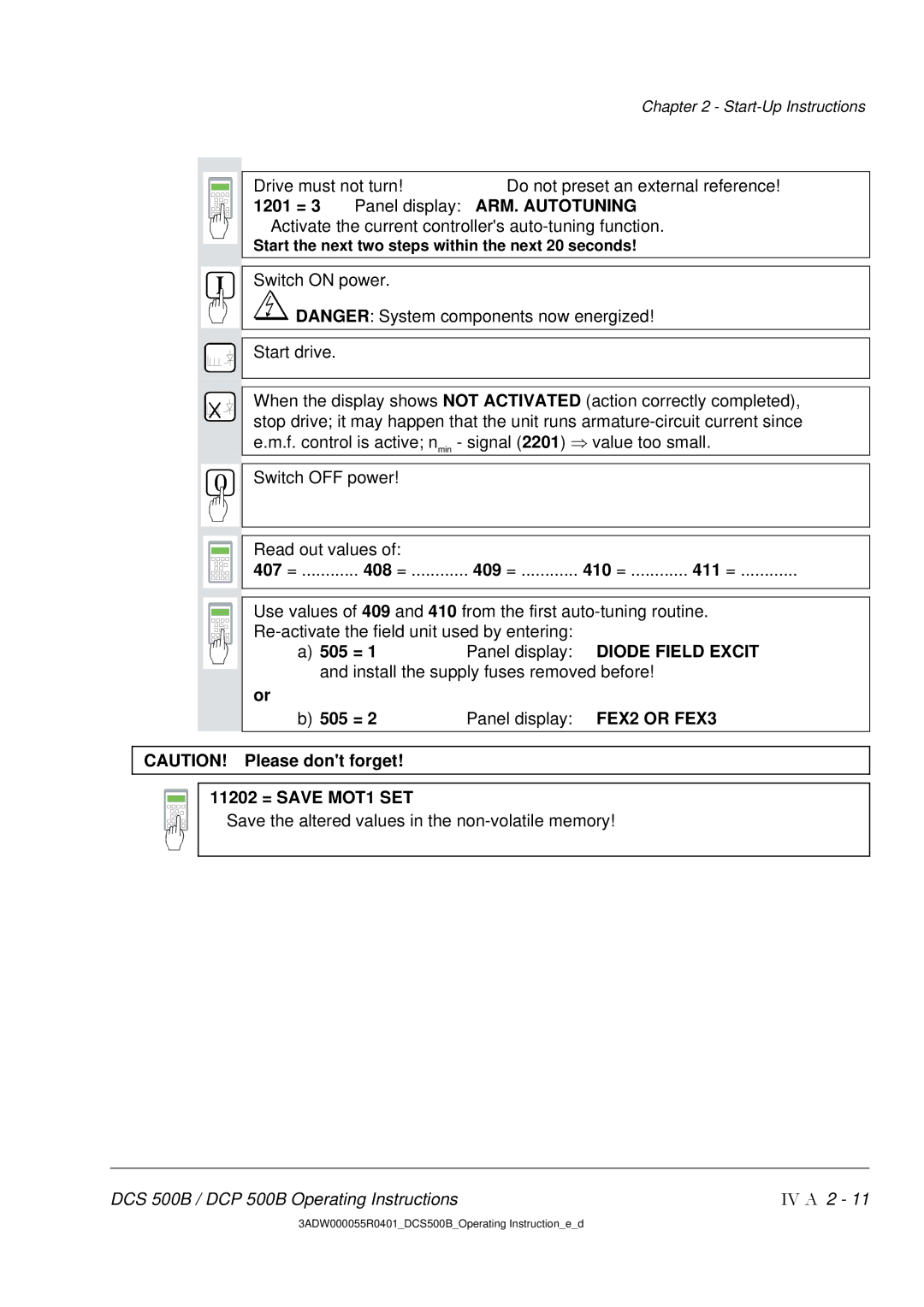 DCS manual DCS 500B / DCP 500B Operating Instructions IV a 2 