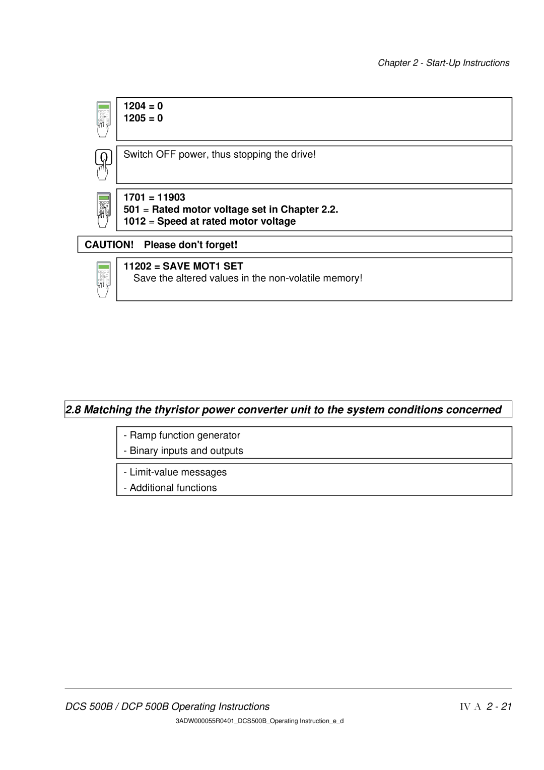 DCS 500 manual 1204 = 1205 = 