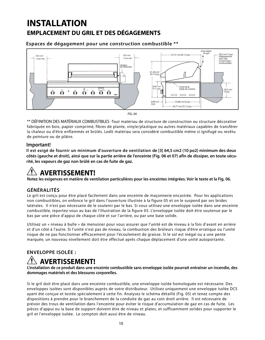 DCS BGB Series manual Généralités, Enveloppe Isolée 