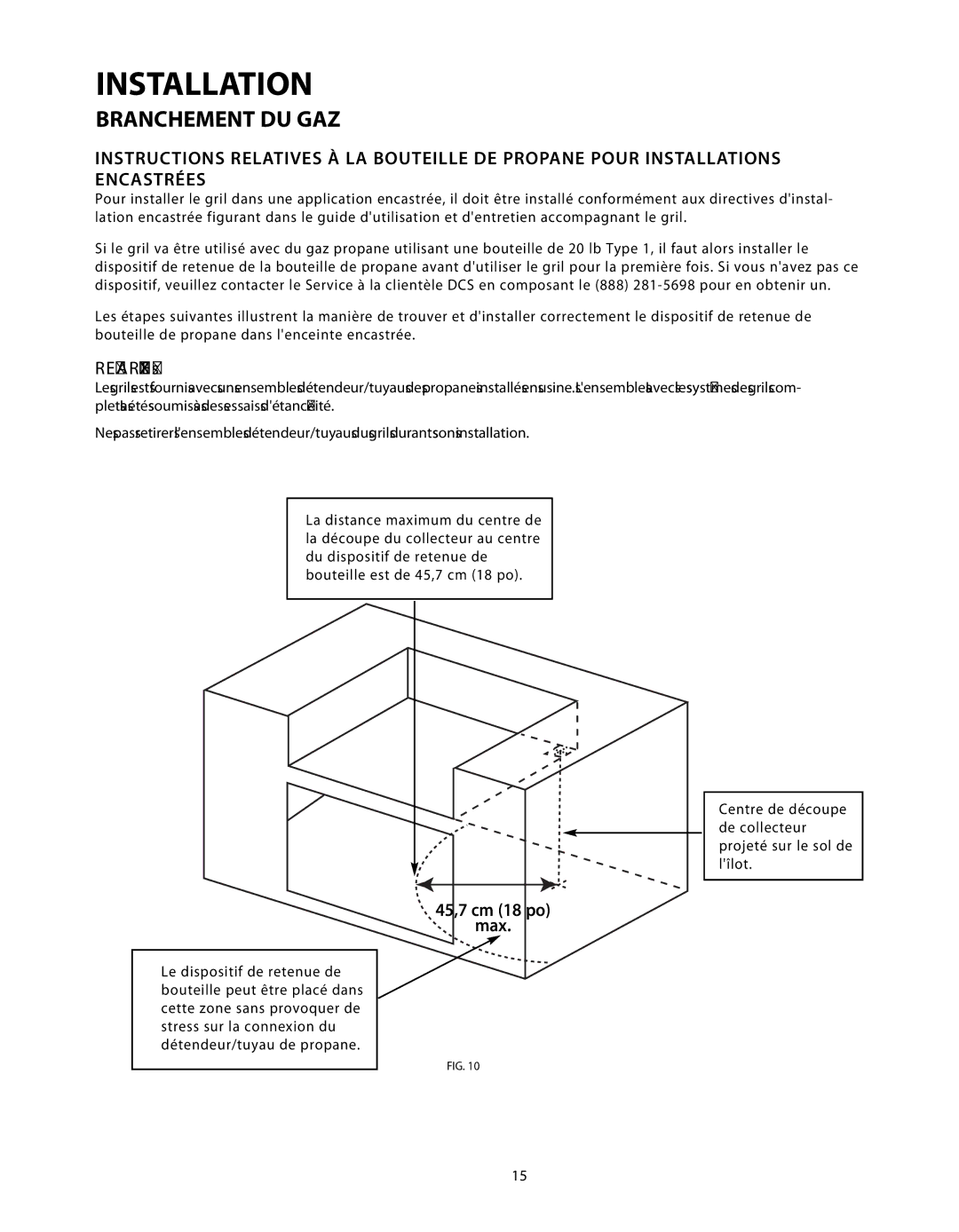 DCS BGB48-BQR, BGB48-BQAR manual Remarque 