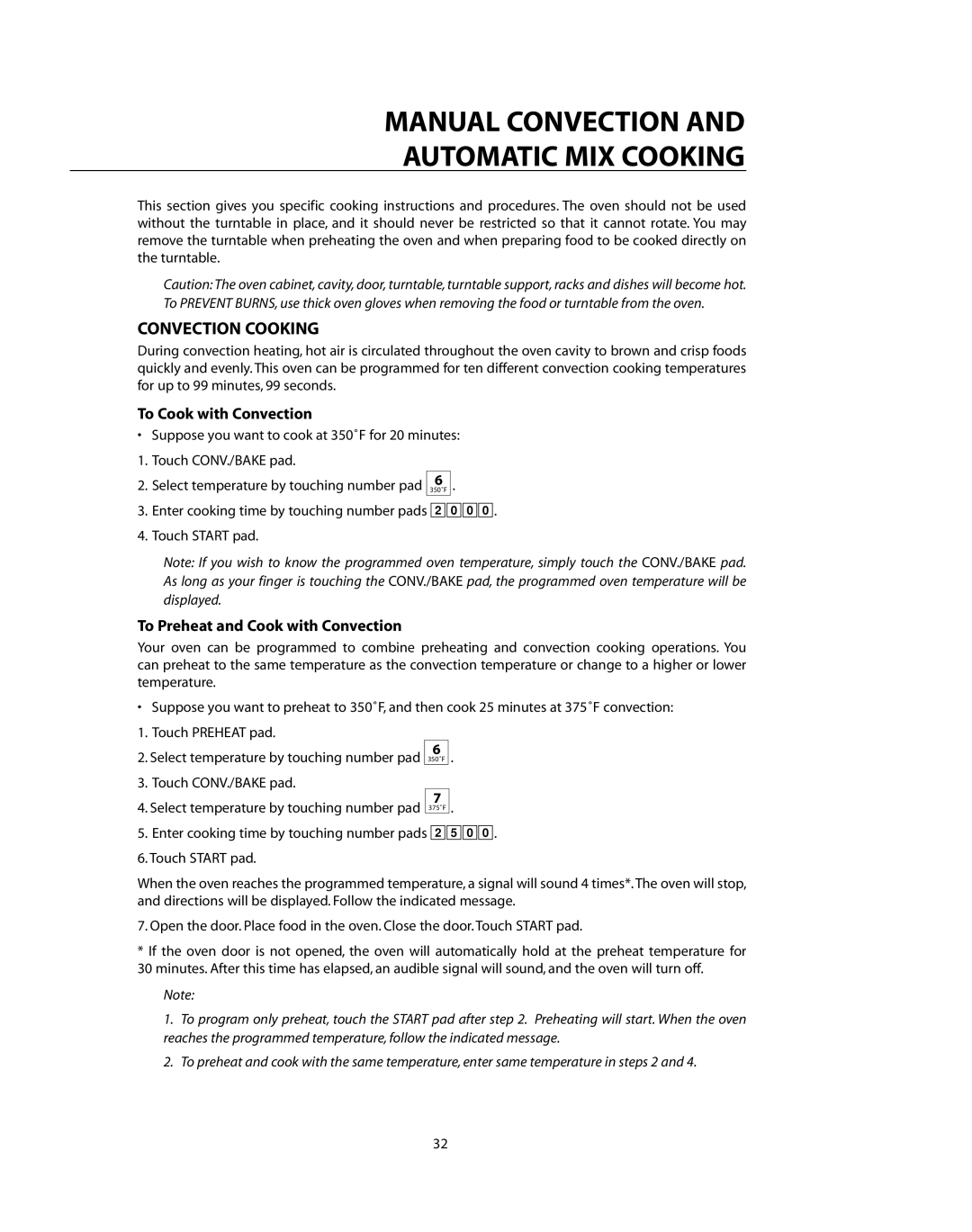 DCS CMO24SS manual Manual Convection Automatic MIX Cooking, Convection Cooking, To Cook with Convection 