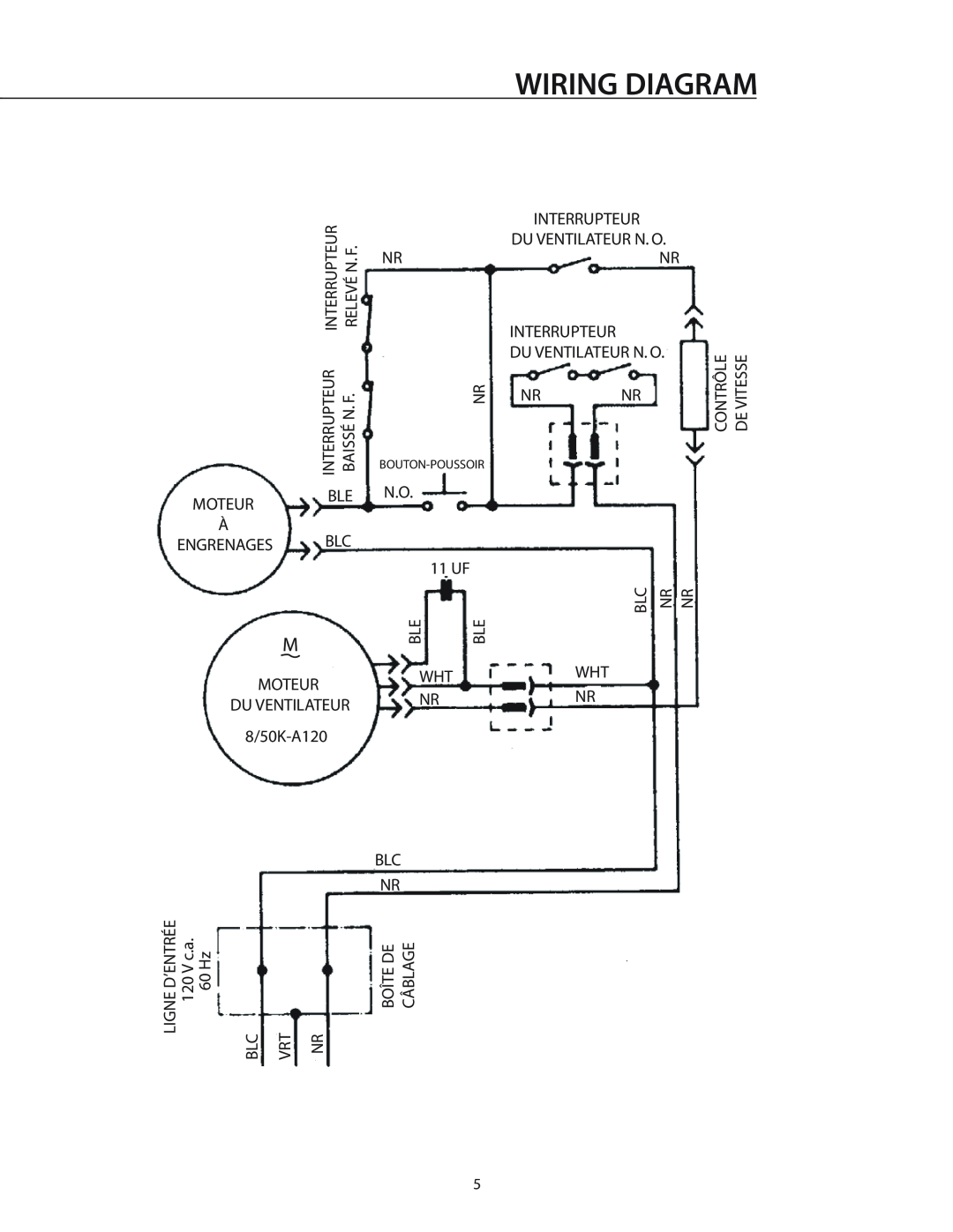 DCS DD-36SS, DD-30SS manual Wiring Diagram, Interrupteur 