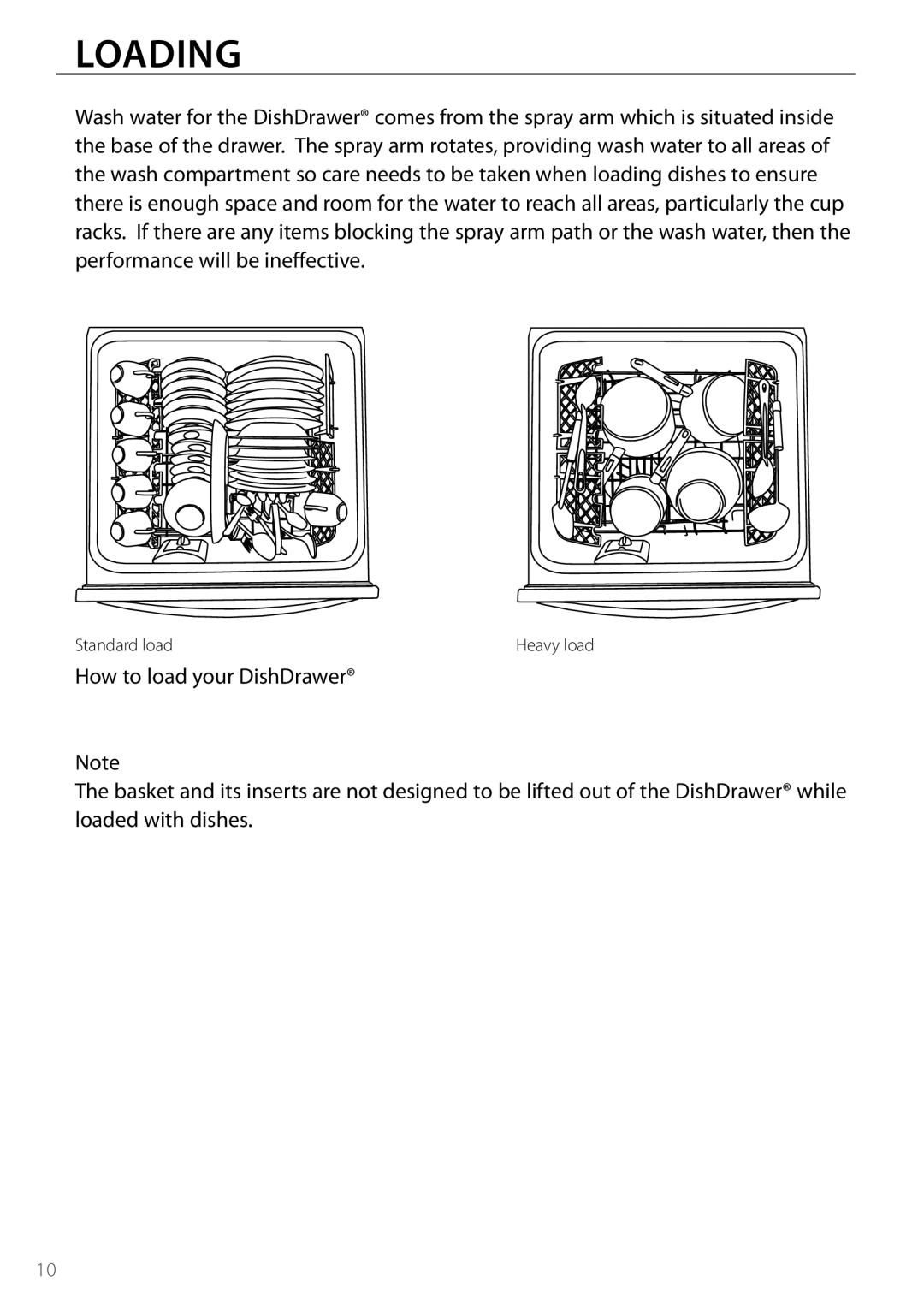 DCS DD224, DD124 manual Loading 