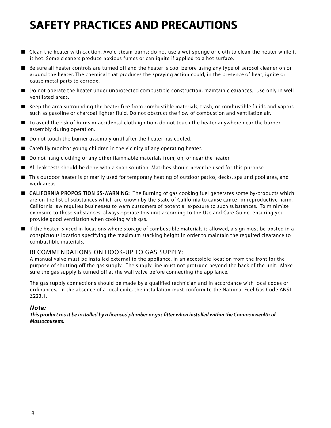 DCS DRH-48N manual Recommendations on HOOK-UP to GAS Supply 