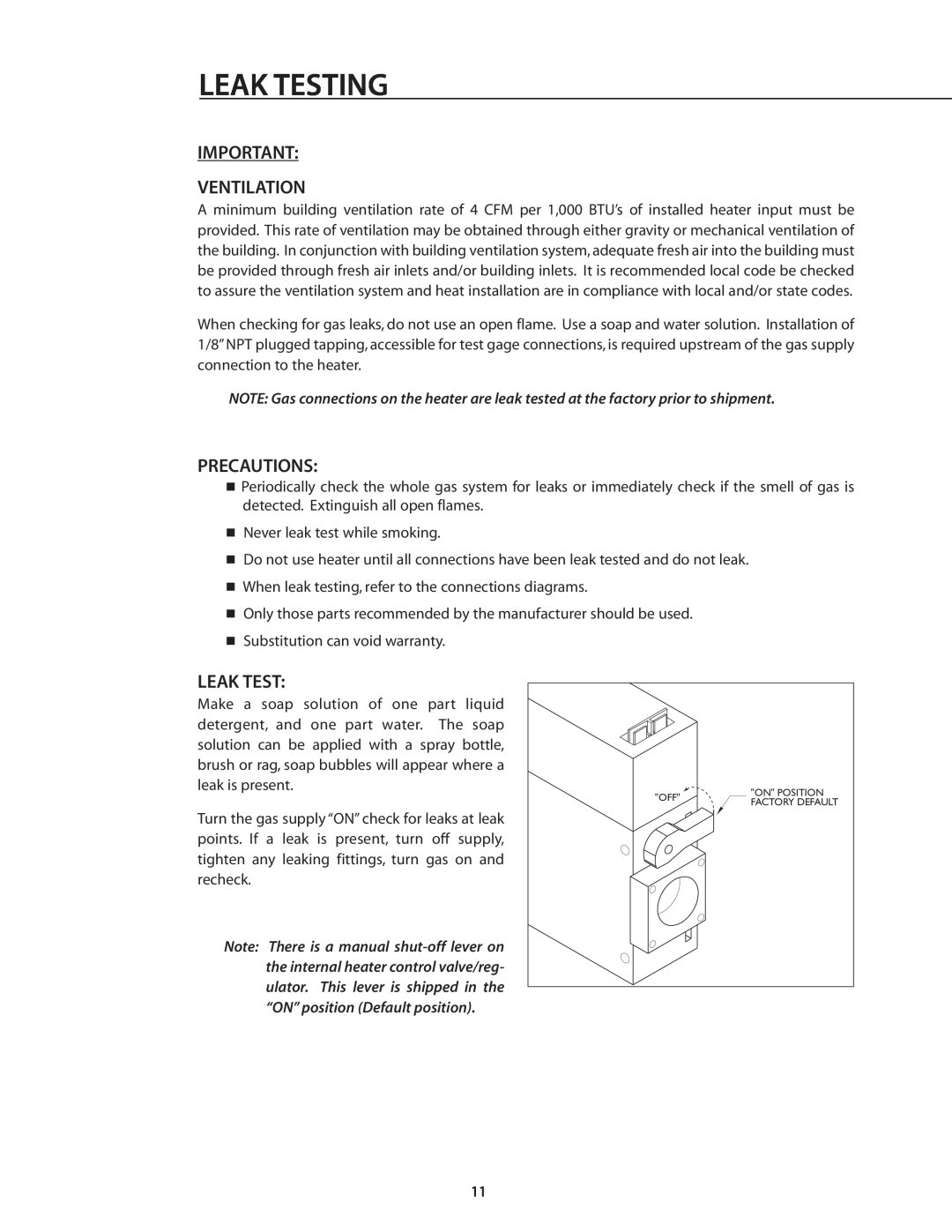 DCS DRH48N installation instructions Leak Testing, Ventilation, Precautions 